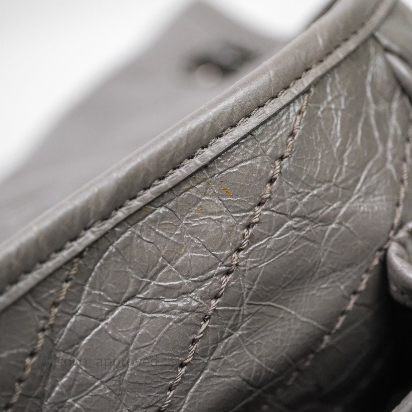 Saint Laurent Medium Niki Chain Bag Crinkled Calfskin Grey