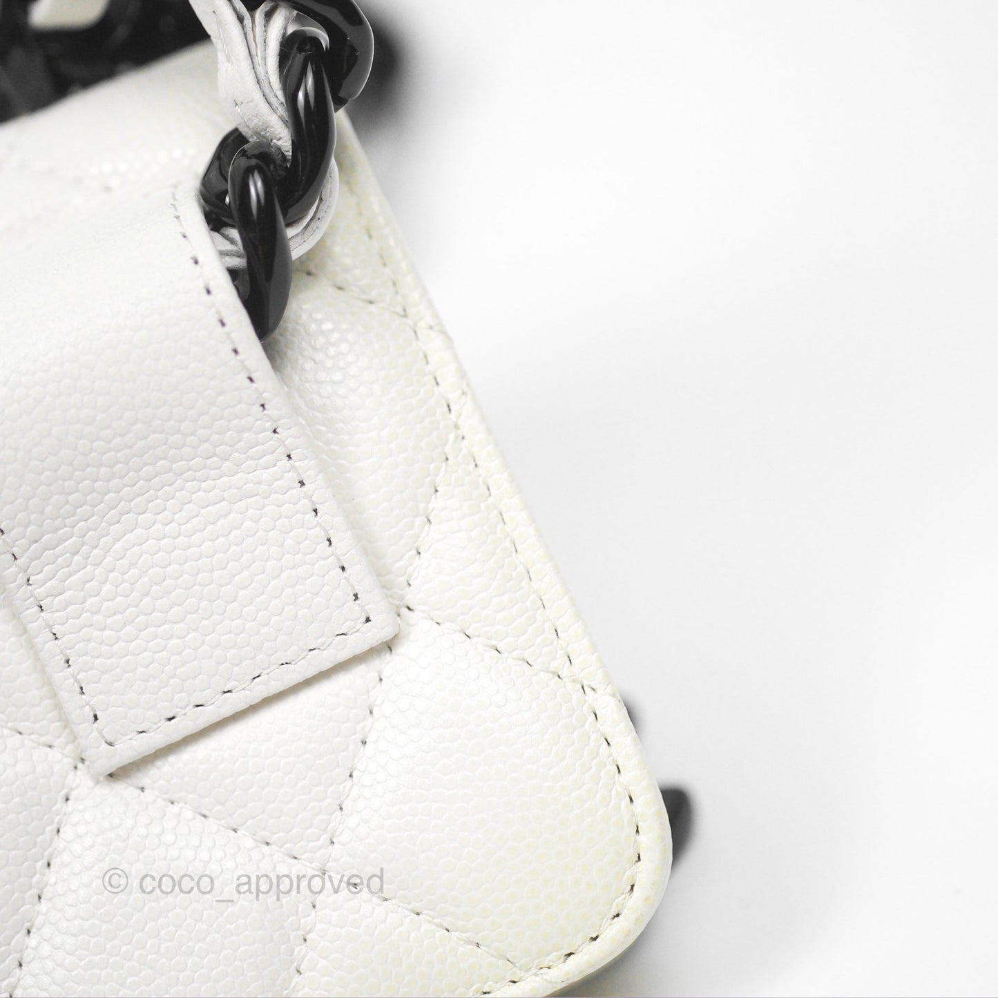 Chanel My Everything Belt Flap Card Holder White Caviar Incognito Hardware