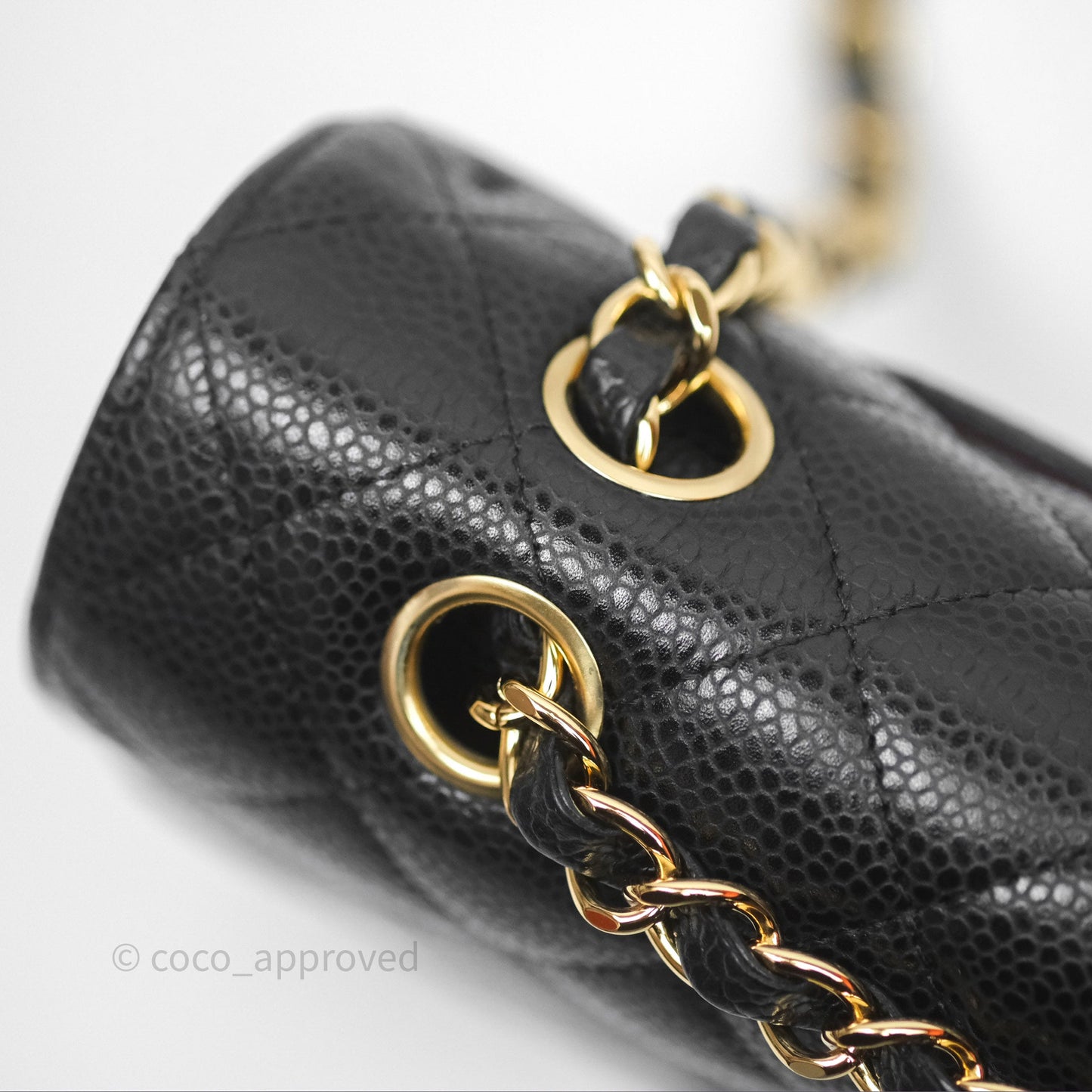 Chanel Classic M/L Medium Flap Quilted Black Caviar Gold Hardware