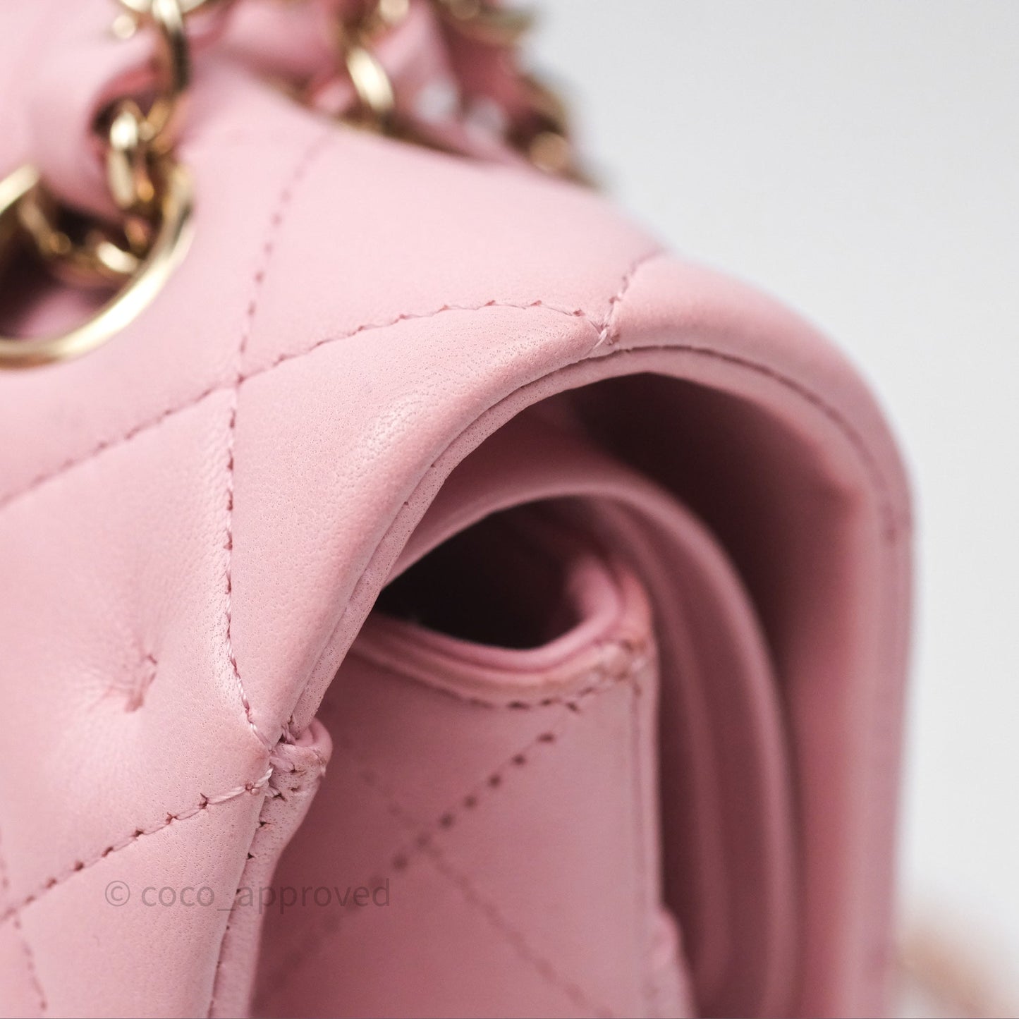 Chanel Classic M/L Medium Flap Quilted Pink Lambskin Gold Hardware