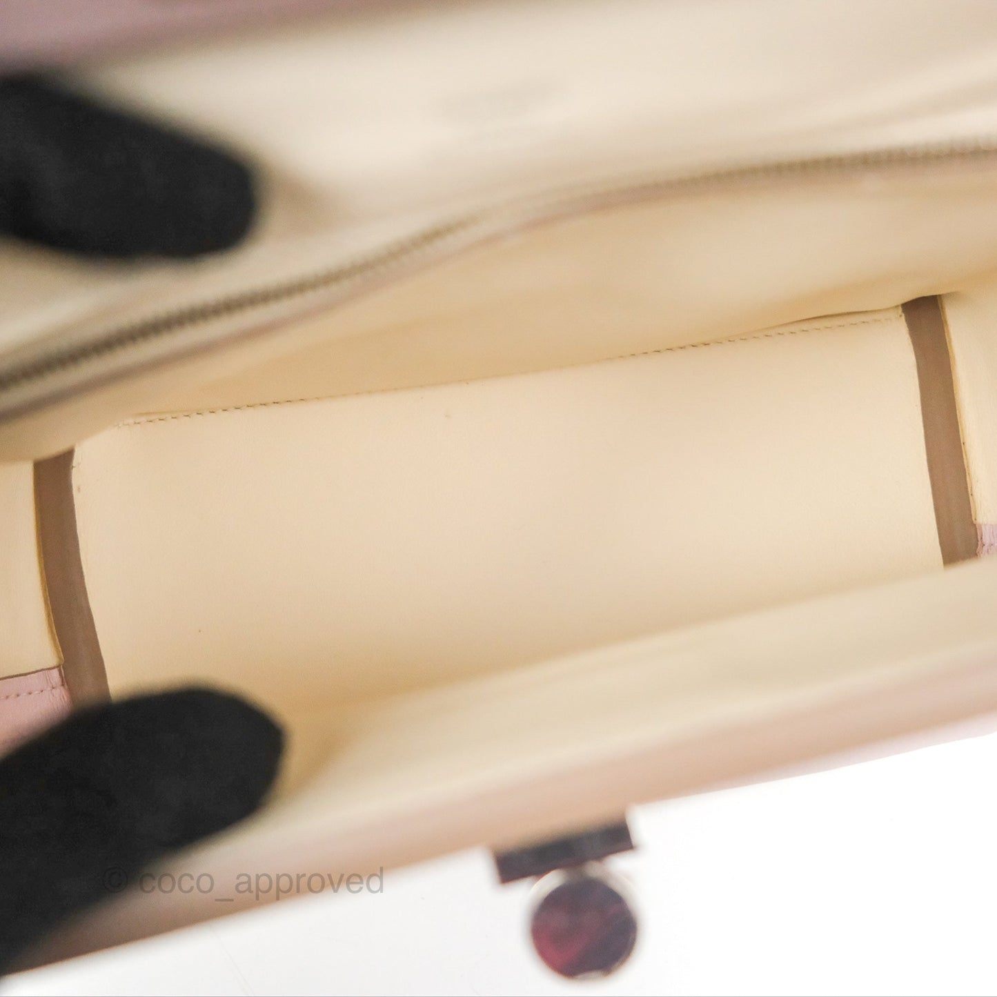Hermès 24/24 21 Mini Mauve Pale Evercolor/Swift Palladium Hardware