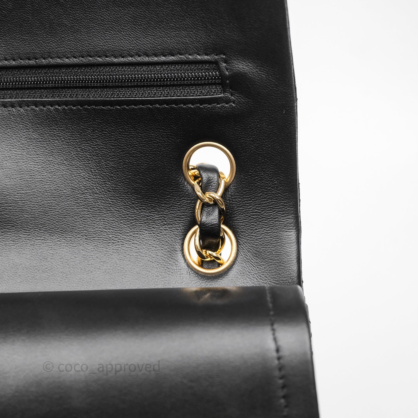 Chanel Small Classic Flap Quilted Black Lambskin Gold Hardware