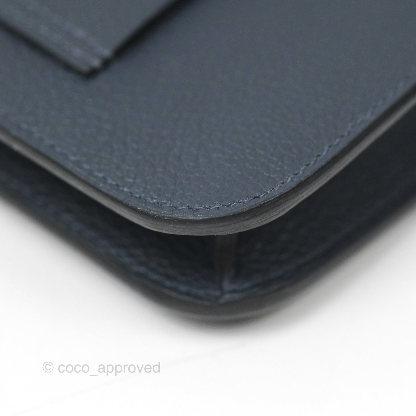 Hermès Constance Slim Wallet Bleu Nuit 2Z Evercolor Palladium Hardware