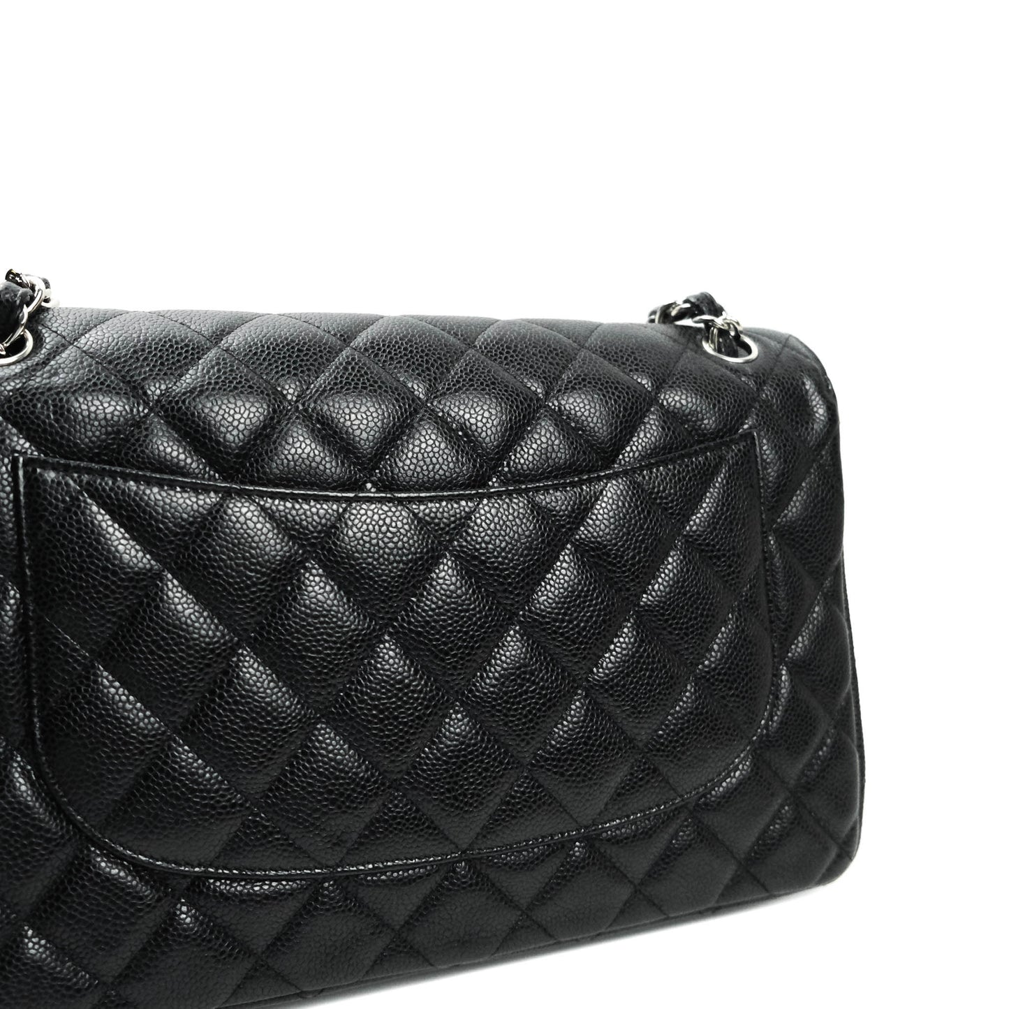 Chanel Jumbo Double Flap Black Caviar Silver Hardware⁣⁣