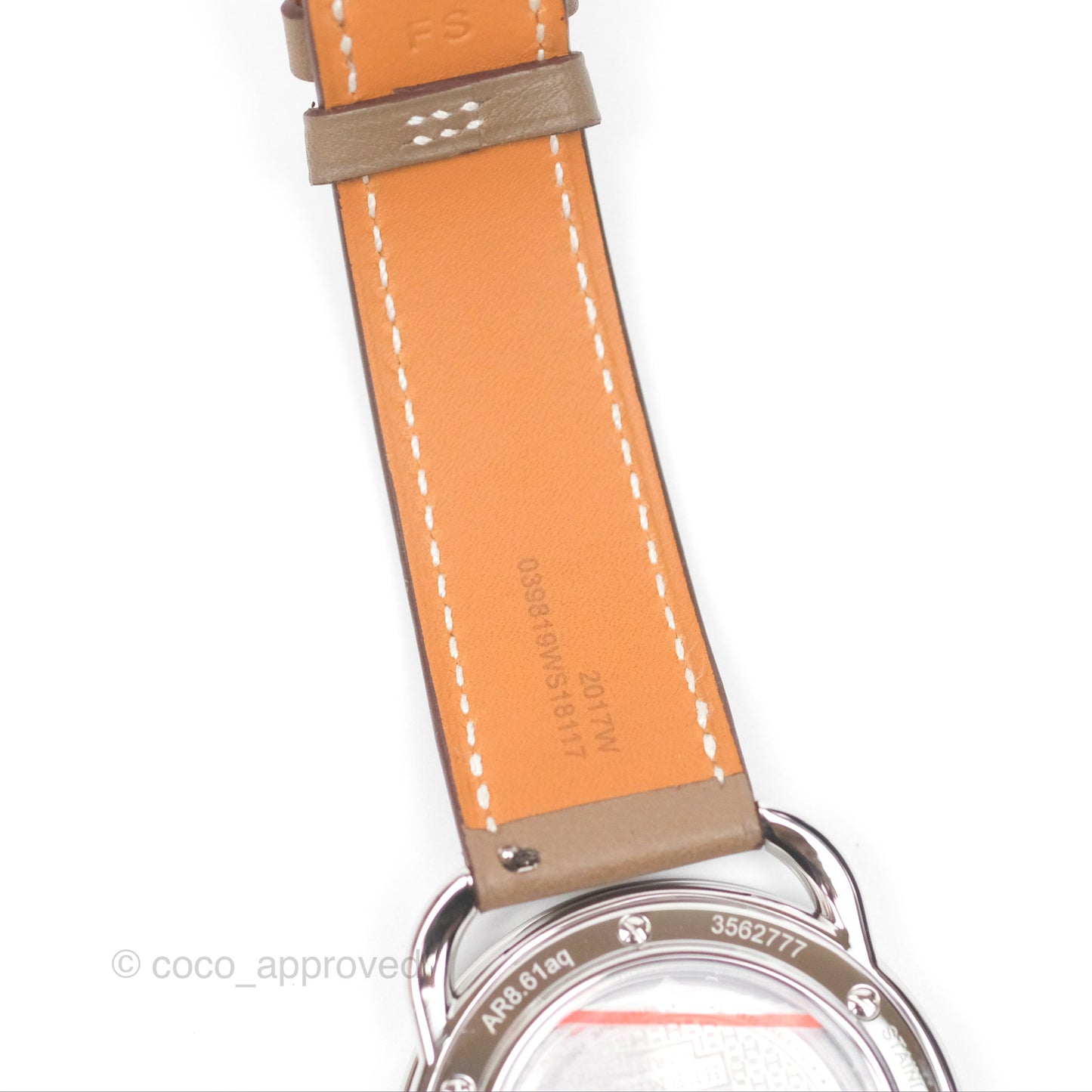 Hermès Montre Arceau Watch 40mm Etoupe Palladium Hardware