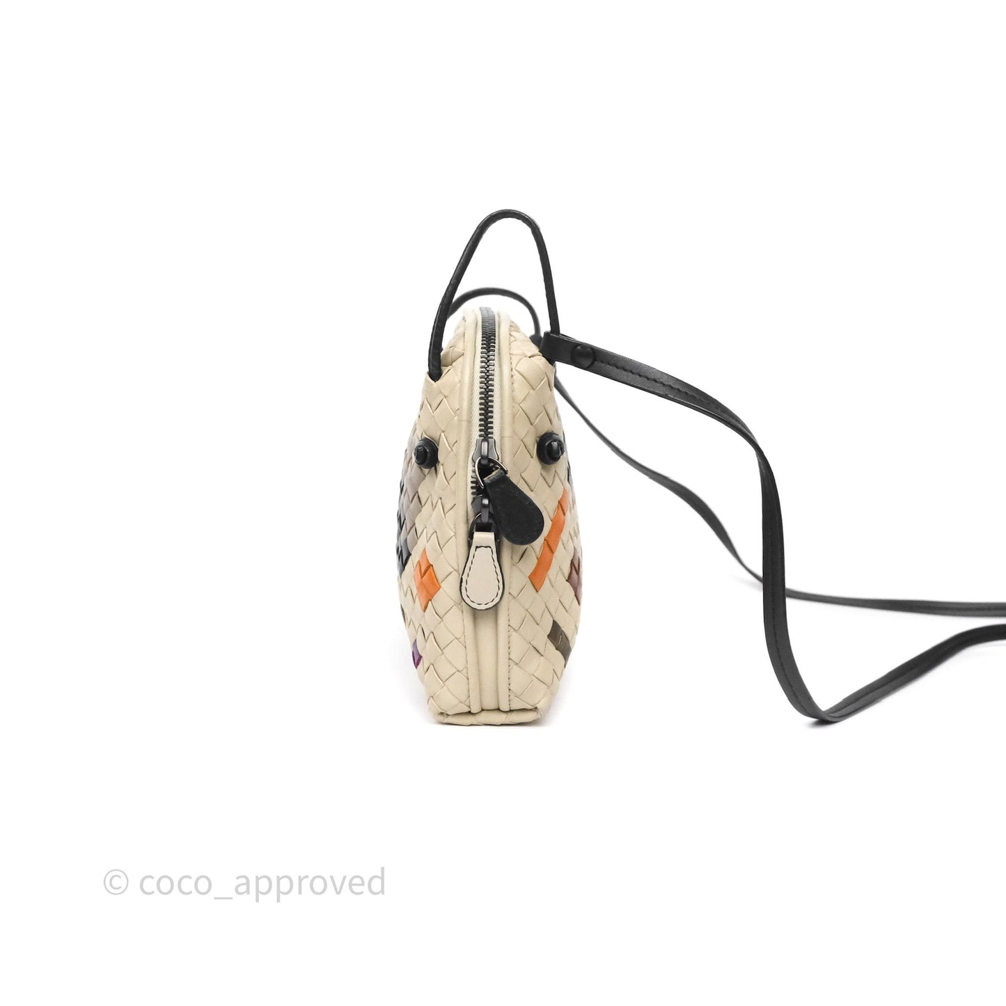 Bottega Veneta Nodini Crossbody Bag Cement Abstract Nappa Intrecciato