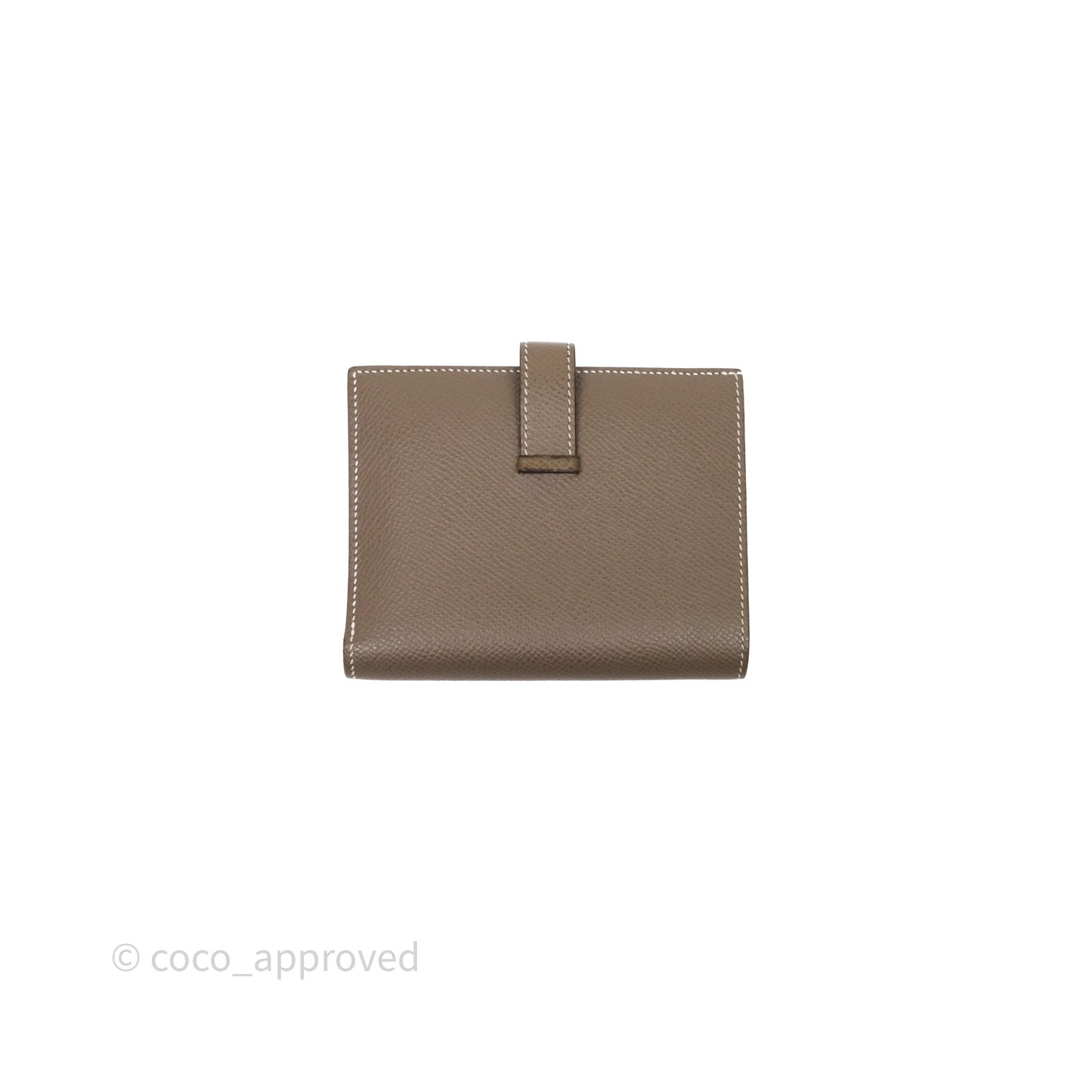 Hermès Bearn Compact Wallet Etoupe Epsom Gold Hardware