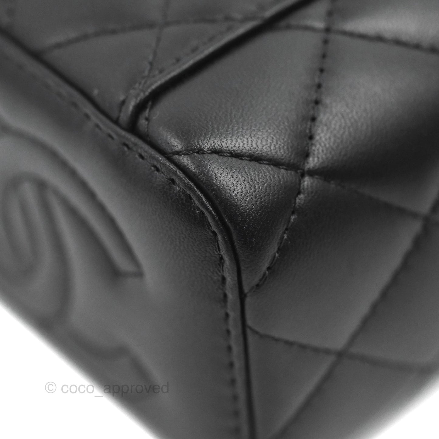 Chanel Mini Ball Crush Vanity With Chain Black Lambskin Gold Hardware
