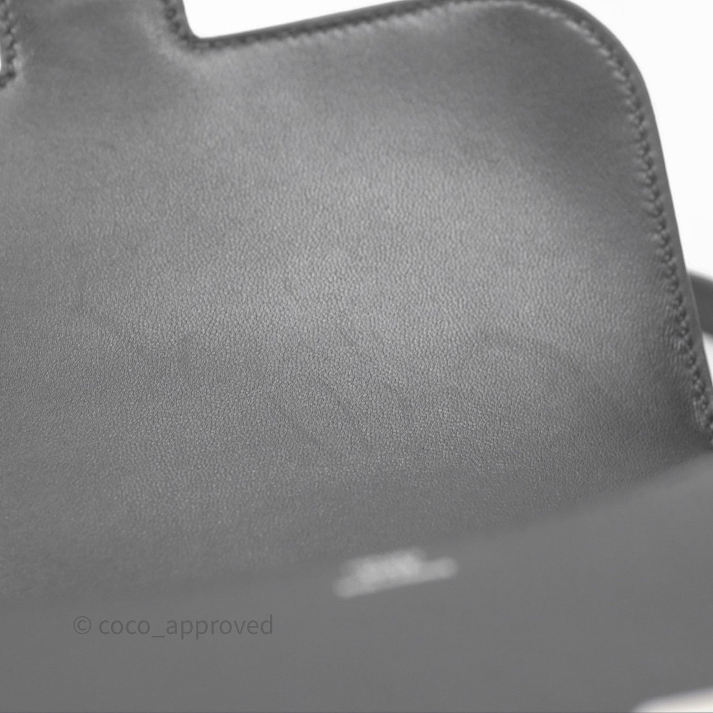 Hermès Constance Mini 18cm Mirror Noir 89 Epsom Palladium Hardware