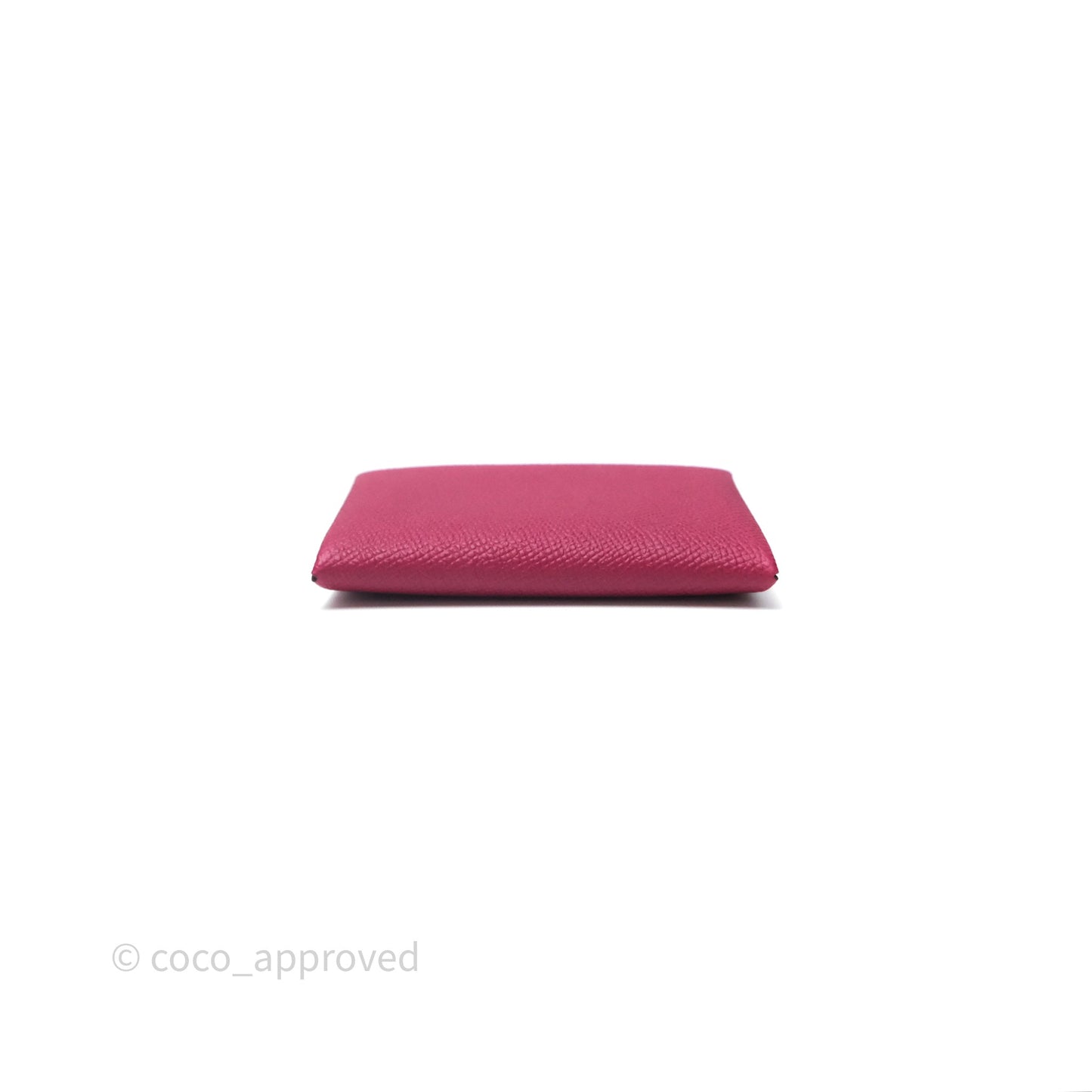 Hermès Calvi Card Holder Rouge Epsom Palladium Hardware