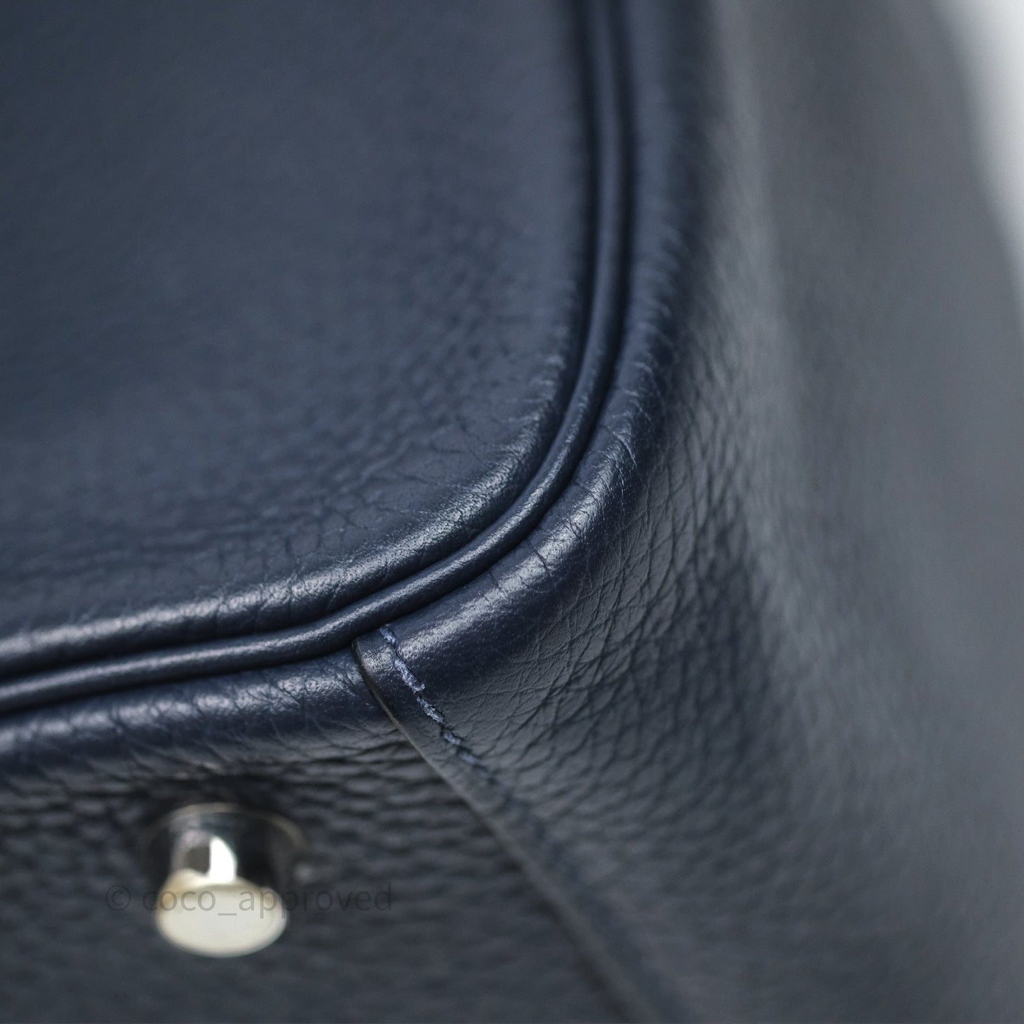 Hermès Lindy 26 Bleu Nuit 2Z Clemence Palladium Hardware