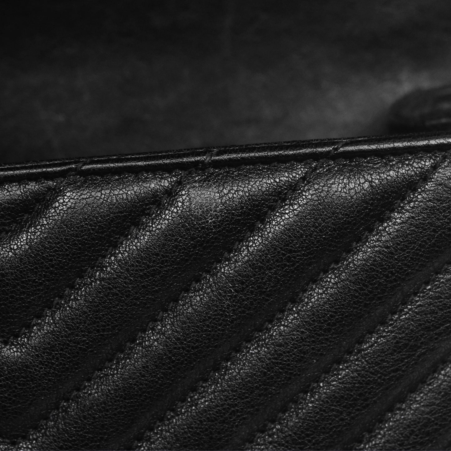 Saint Laurent Chevron Medium College Black Chain Bag Gold Hardware