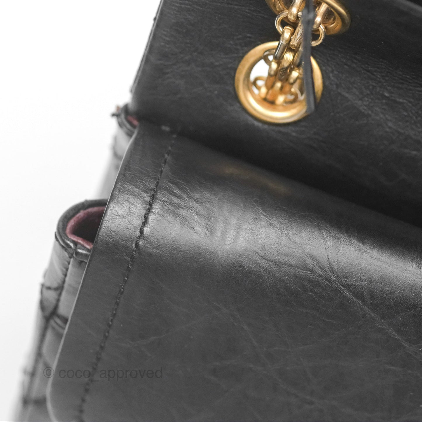 Chanel Reissue 225 Quilted Black Aged Calfskin Aged Gold Hardware