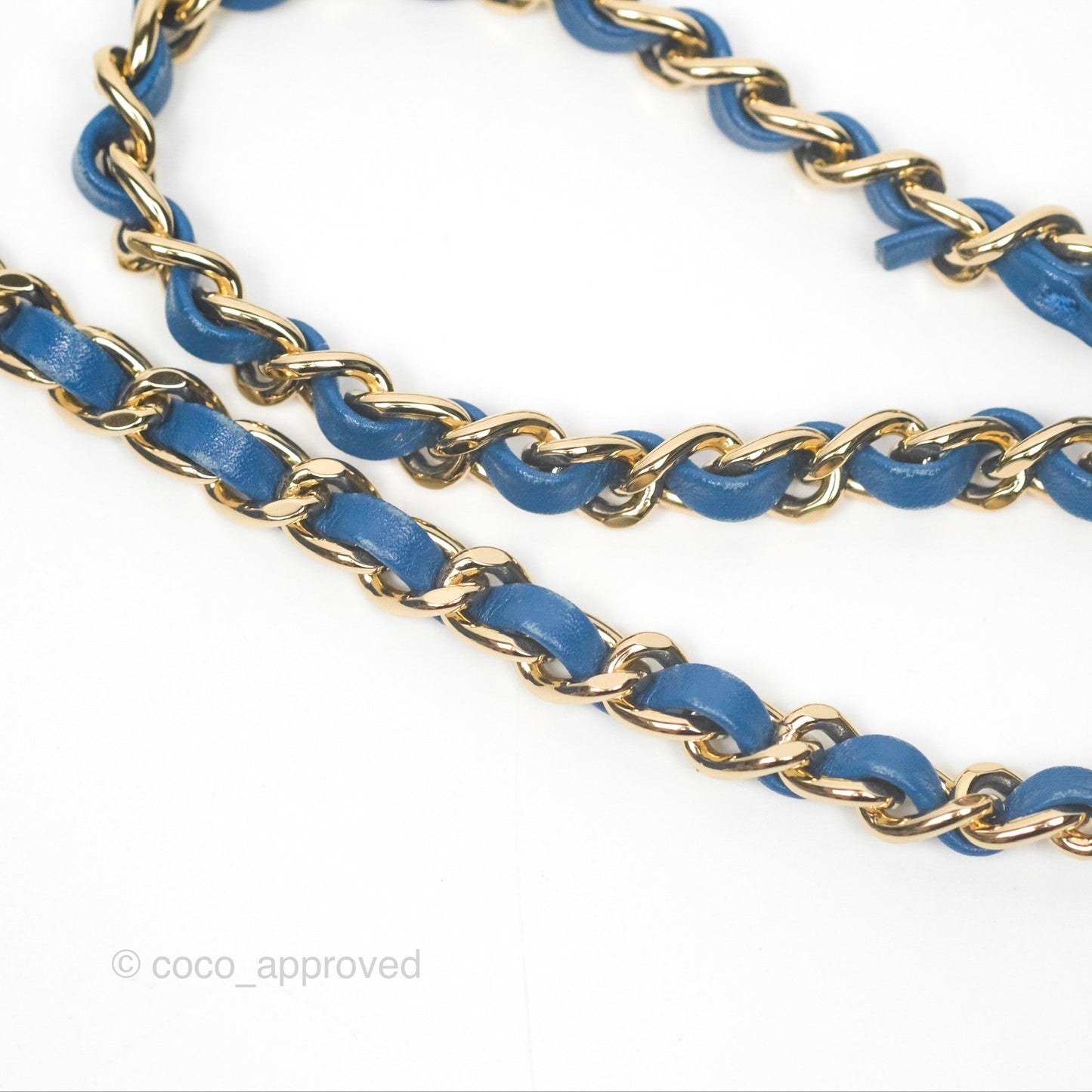Chanel Stitched Camera Case Bag Blue Calfskin Gold Hardware