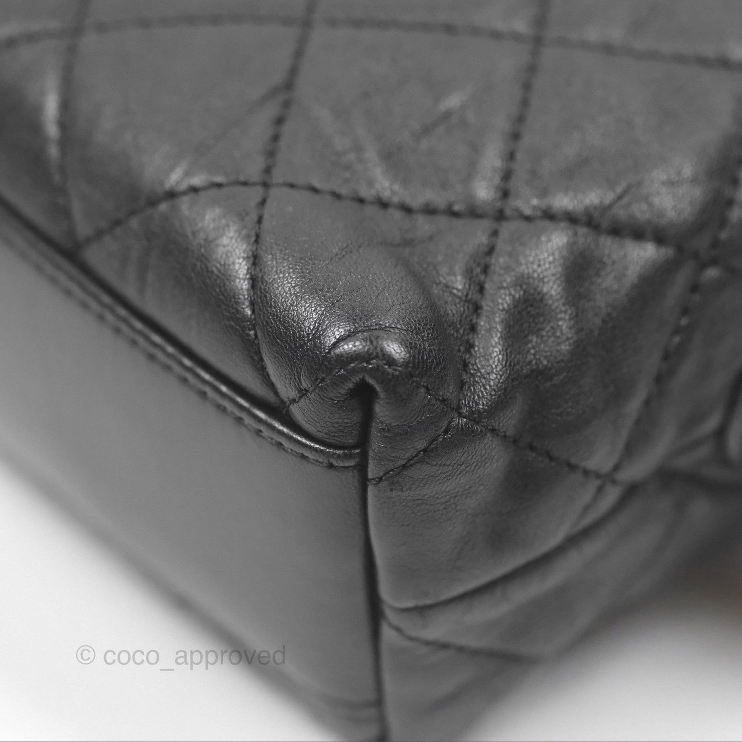 Chanel Small Hobo Bag Crumpled Black Lambskin Aged Gold Hardware 21S