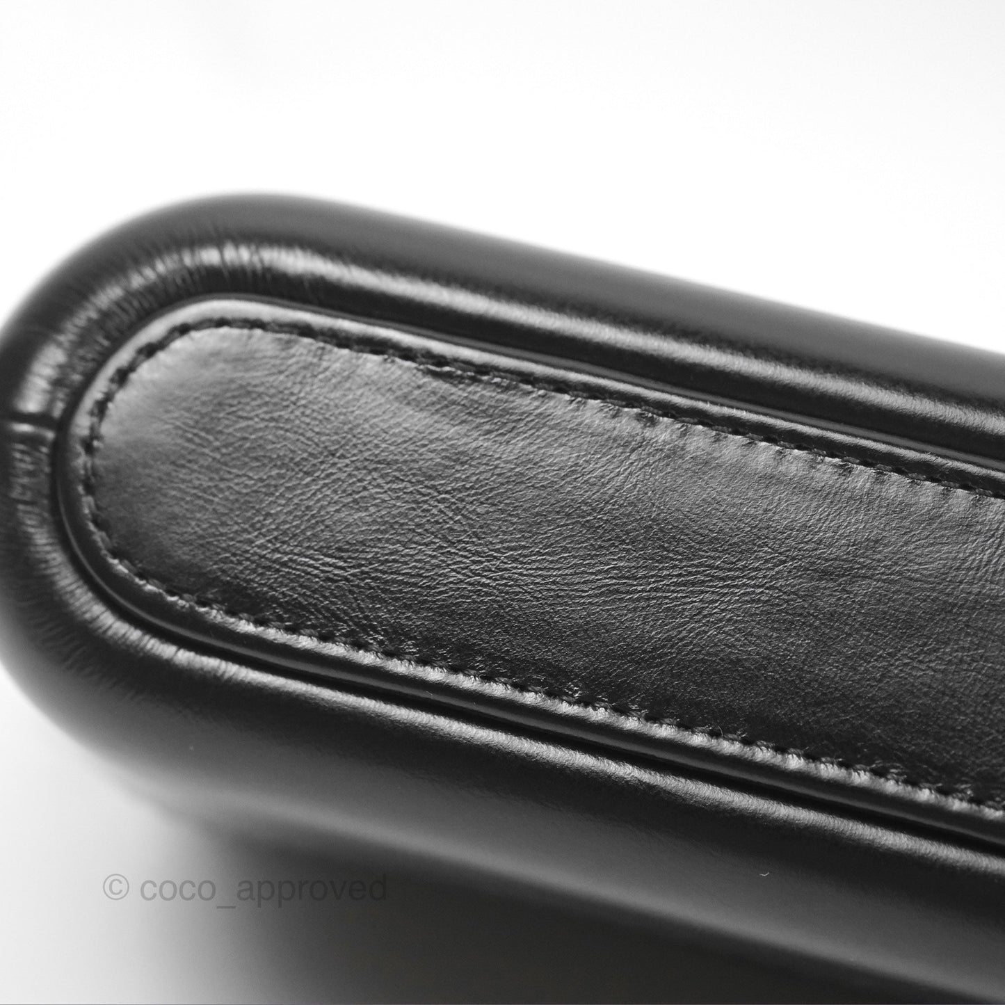 Chanel Gabrielle Clutch With Logo Strap Aged Calfskin Black Mixed Hardware