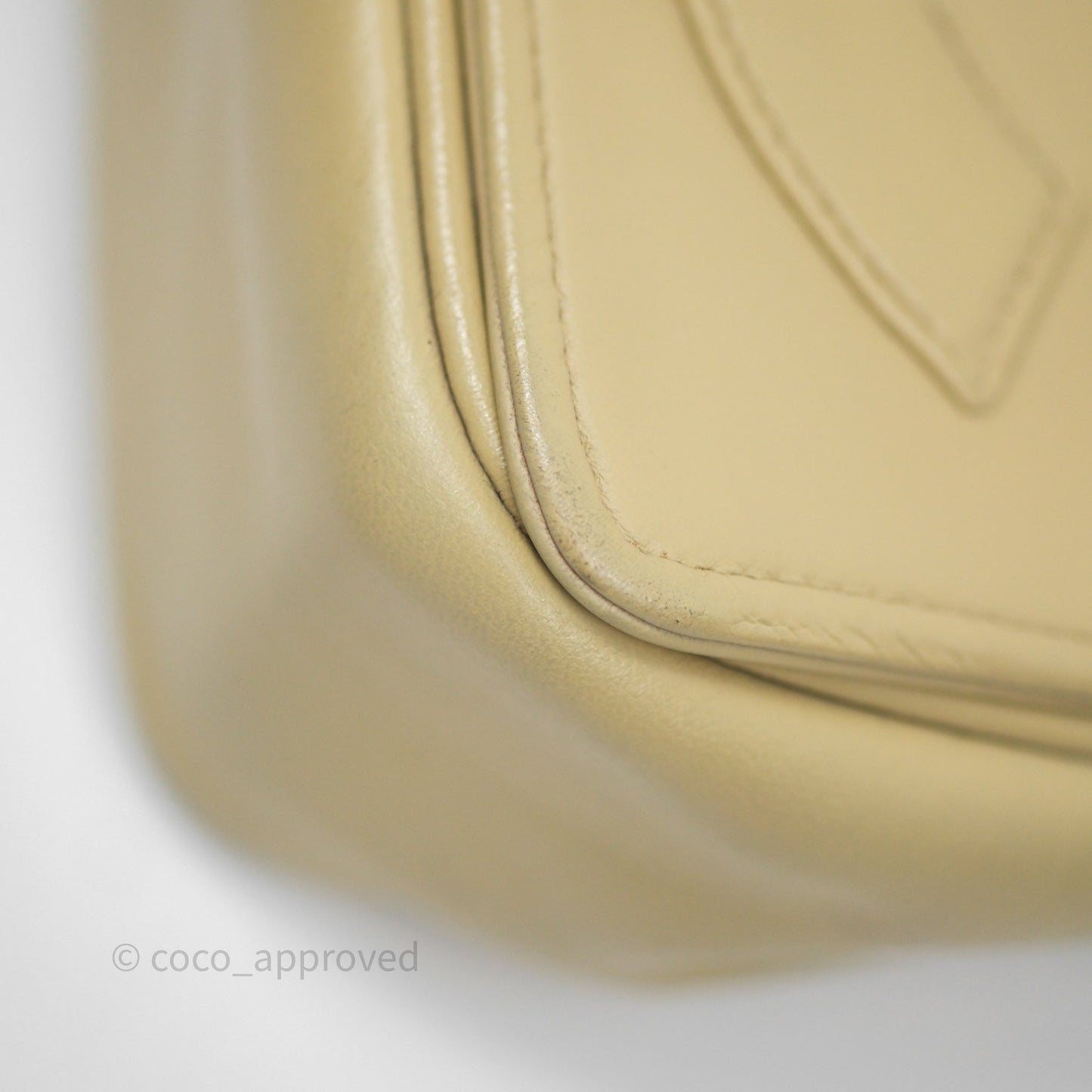 Chanel Vintage CC Flap Bag Beige Lambskin Gold Hardware