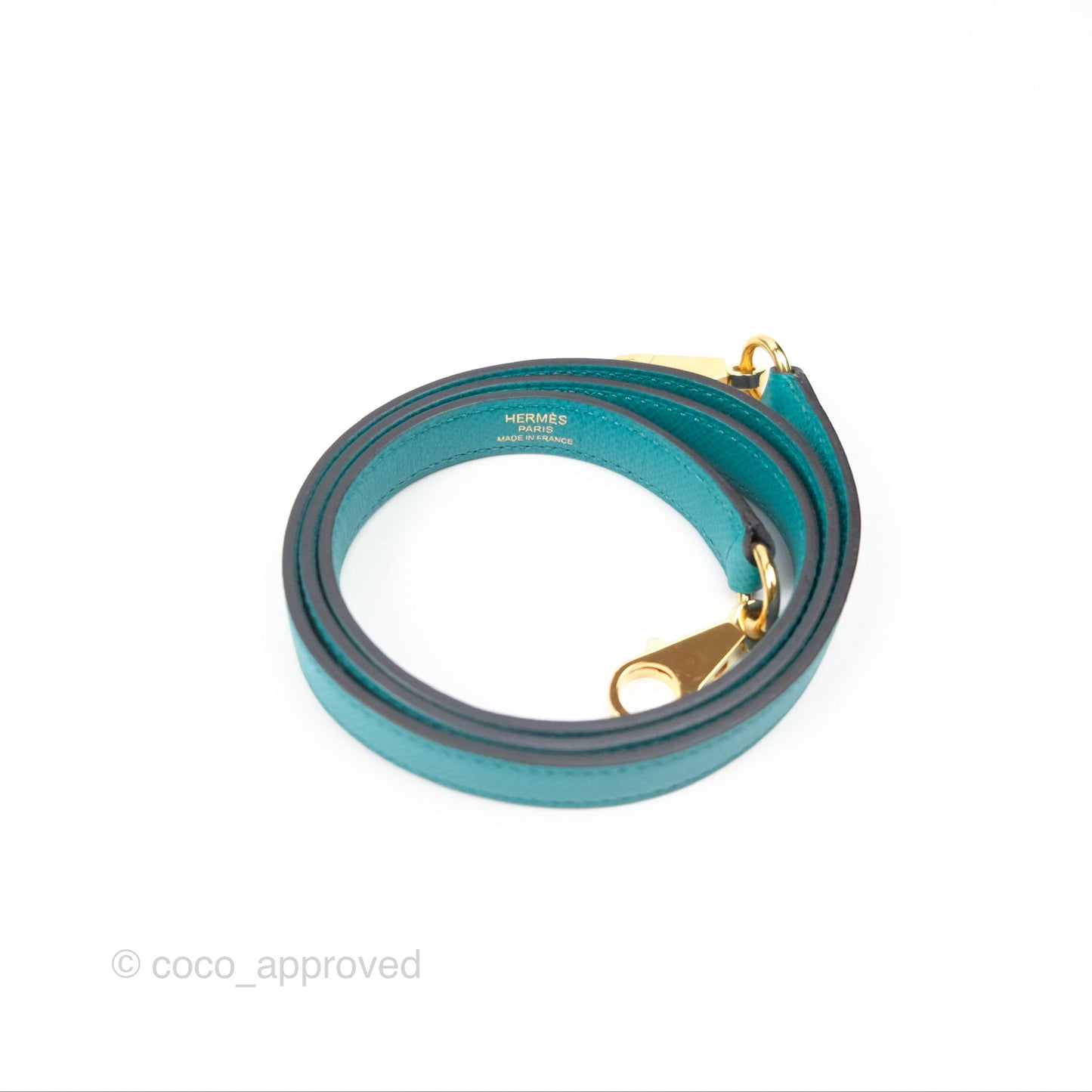 Hermès Sellier Kelly 25 Bleu Paon 7F Epsom Gold Hardware