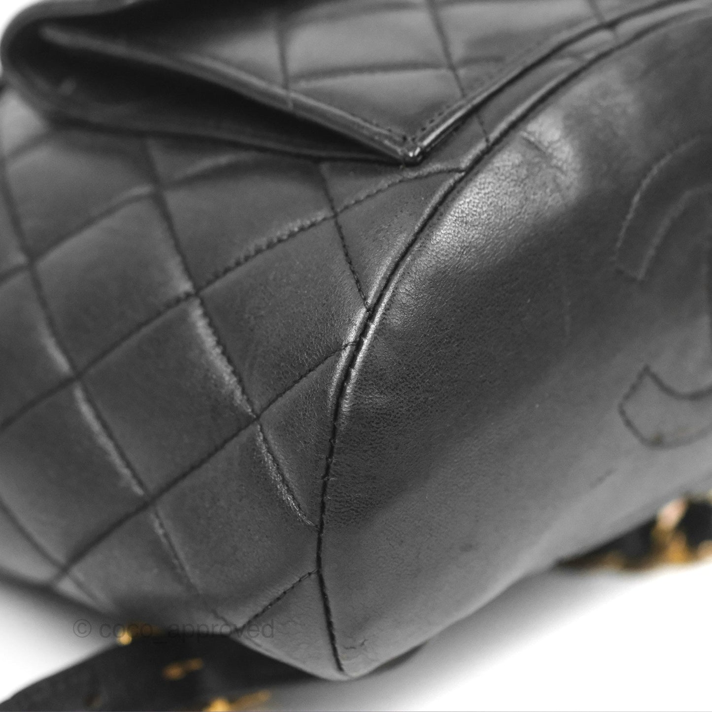 Chanel Vintage CC Duma Backpack Black Lambskin 24K Gold Hardware