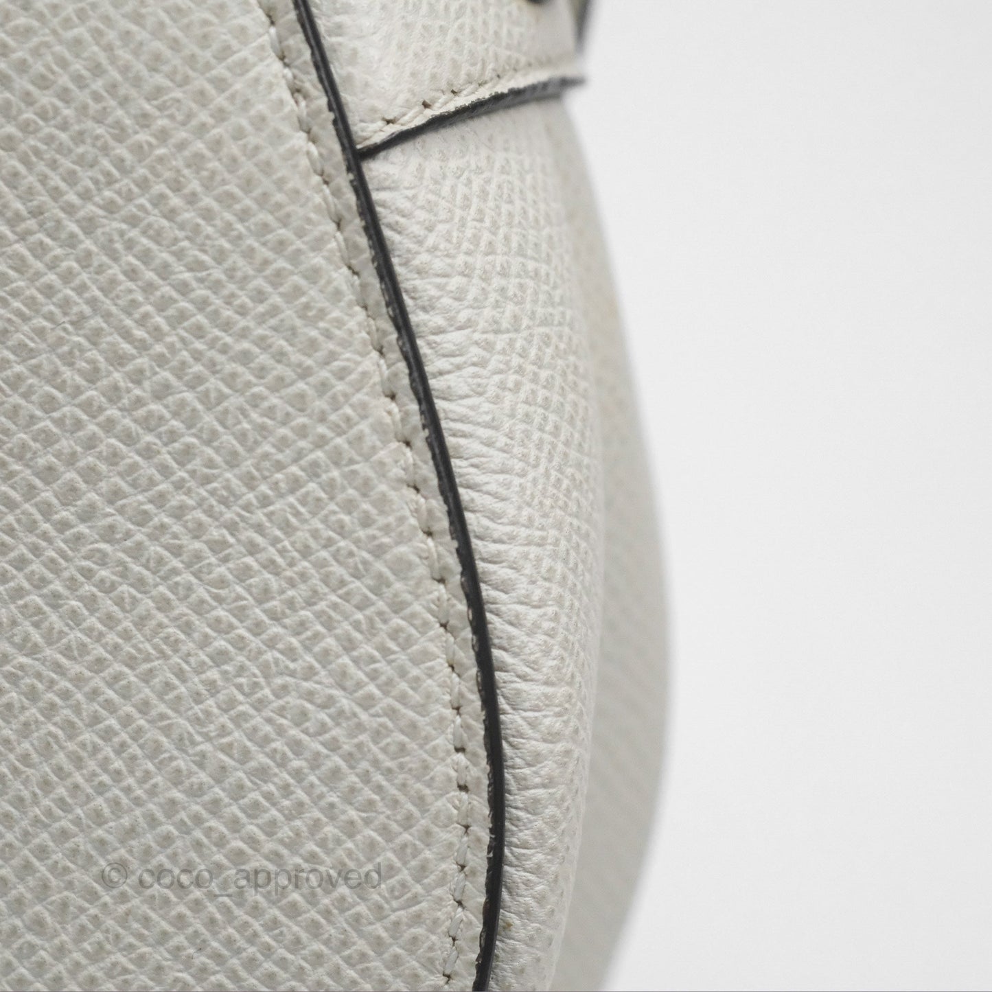 Christian Dior Mini Saddle Bag White Grained Calfskin Gold Hardware