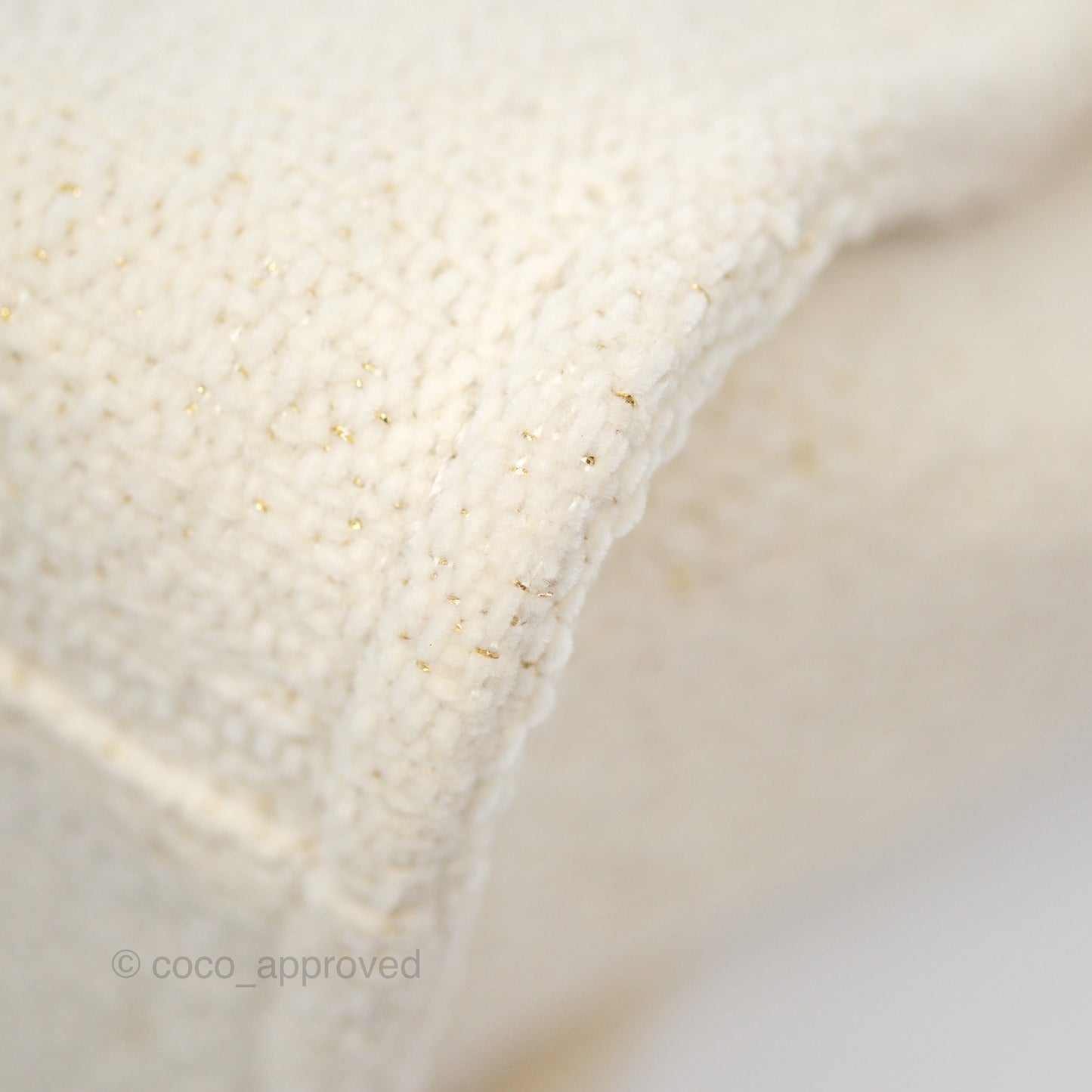Chanel Medium Deauville Tote Ivory Lurex Boucle 19A
