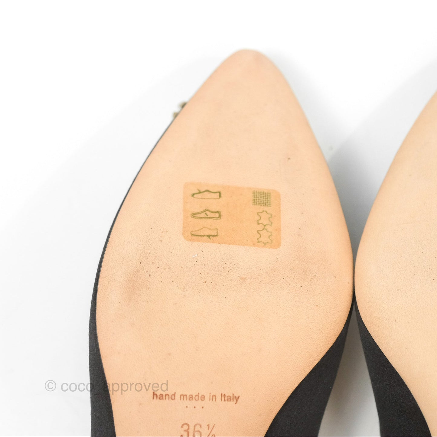 Manolo Blahnik Black Satin Hangisi Jewel Buckle Pumps Size 36.5