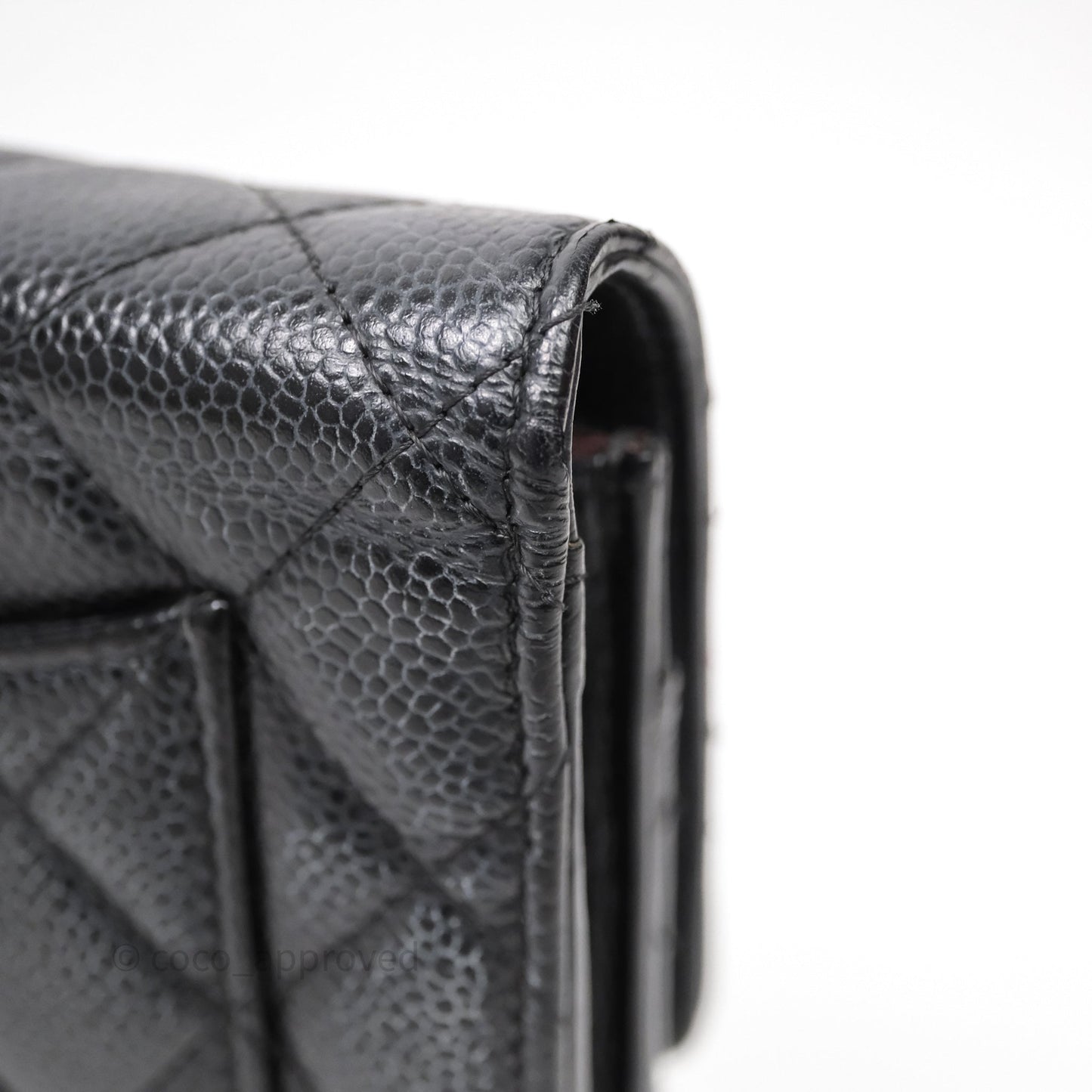 Chanel Classic Wallet On Chain WOC Quilted Black Caviar Gold Hardware