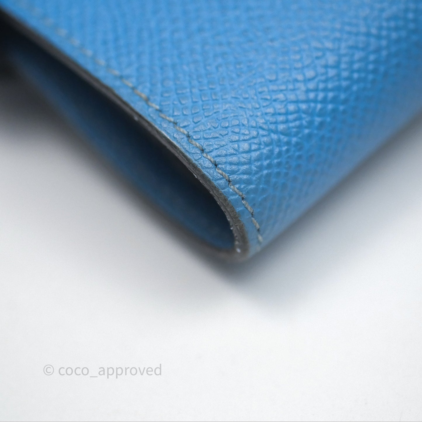 Hermès Kelly Depliant Wallet Blue Epsom Gold Hardware