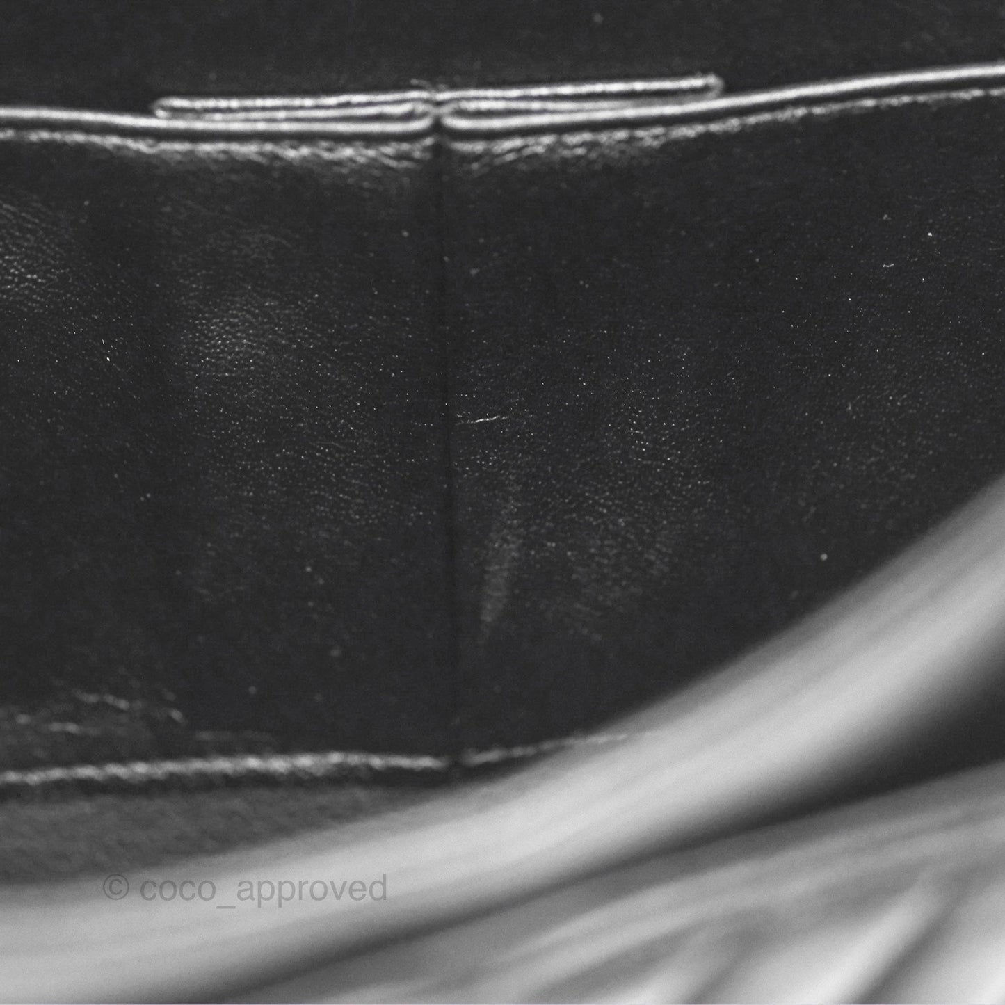 Chanel Classic M/L Medium Flap Chevron So Black Calfskin