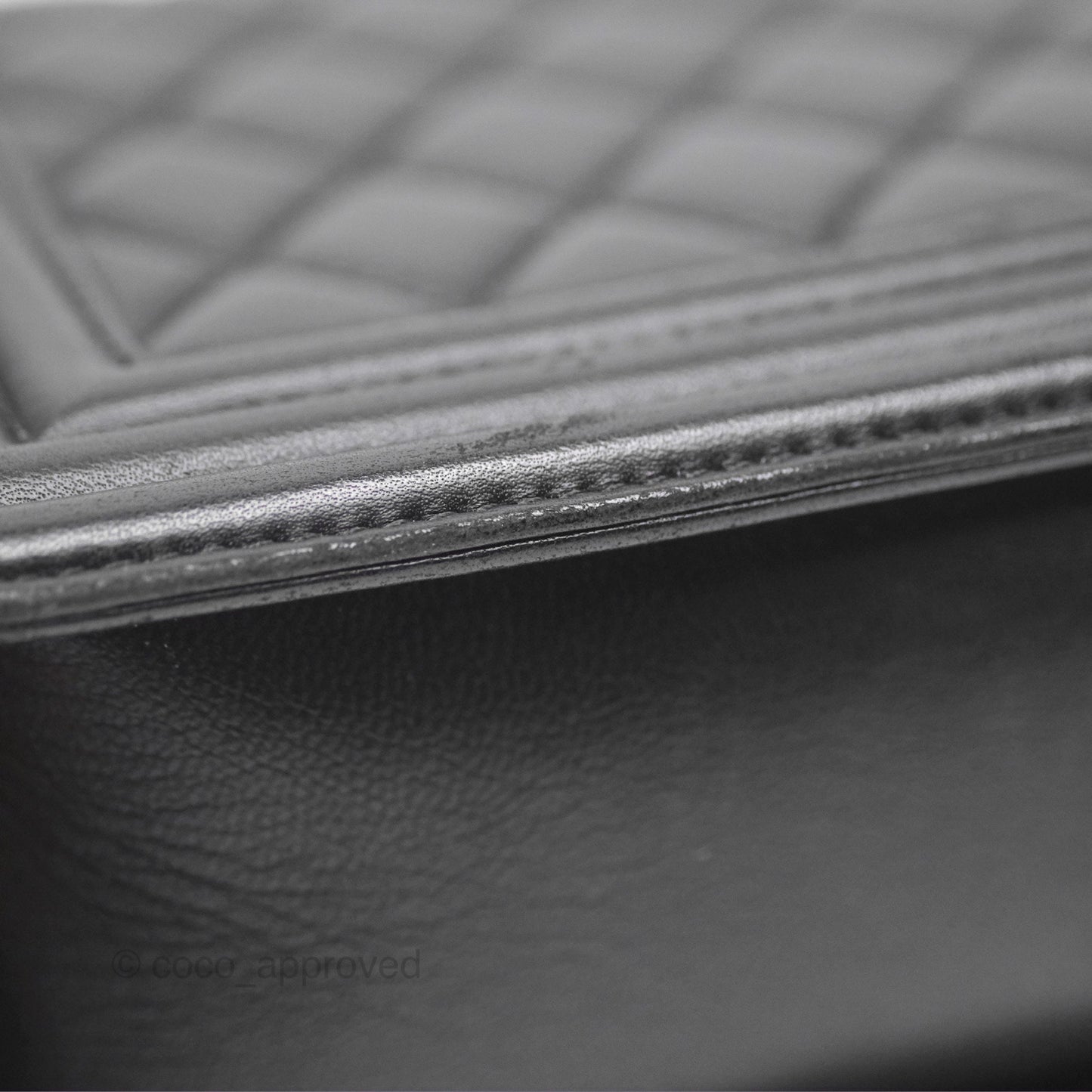 Chanel Medium Boy Quilted Black Lambskin Ruthenium Hardware