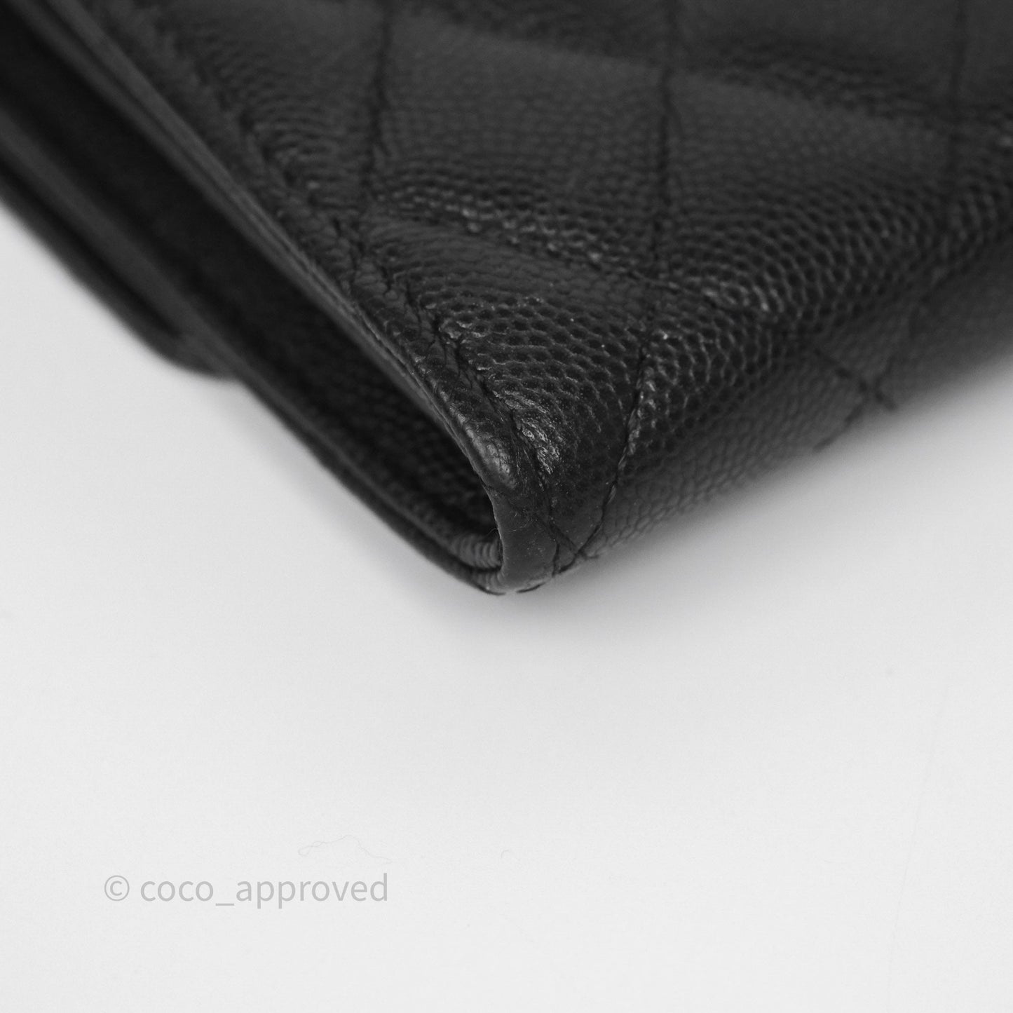 Chanel Classic Medium Flap Wallet Quilted Black Caviar Gold Hardware