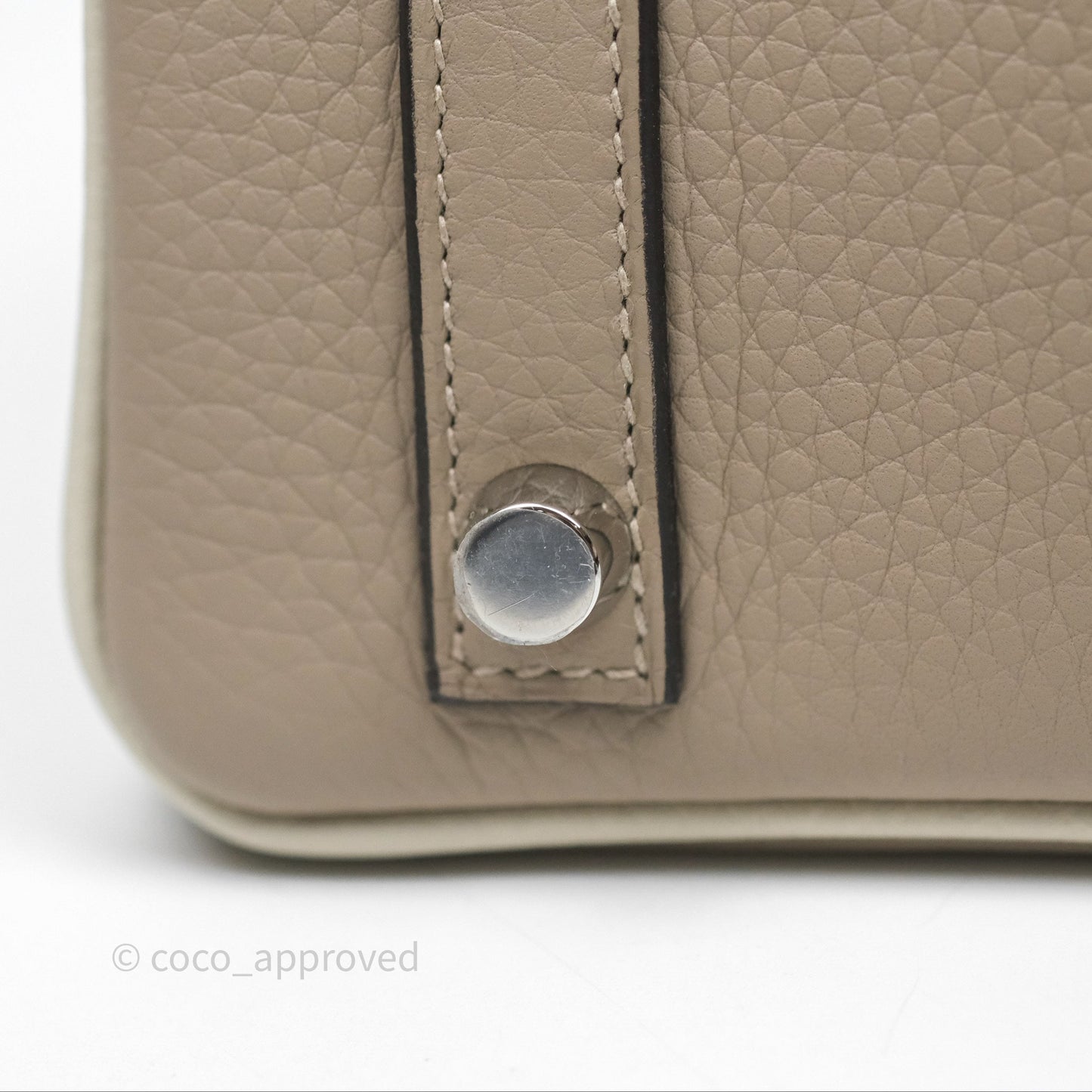 Hermès Birkin 25 Special Order Retourne Gris Tourterelle 81 / Beton 8L Clemence Brushed Palladium Hardware