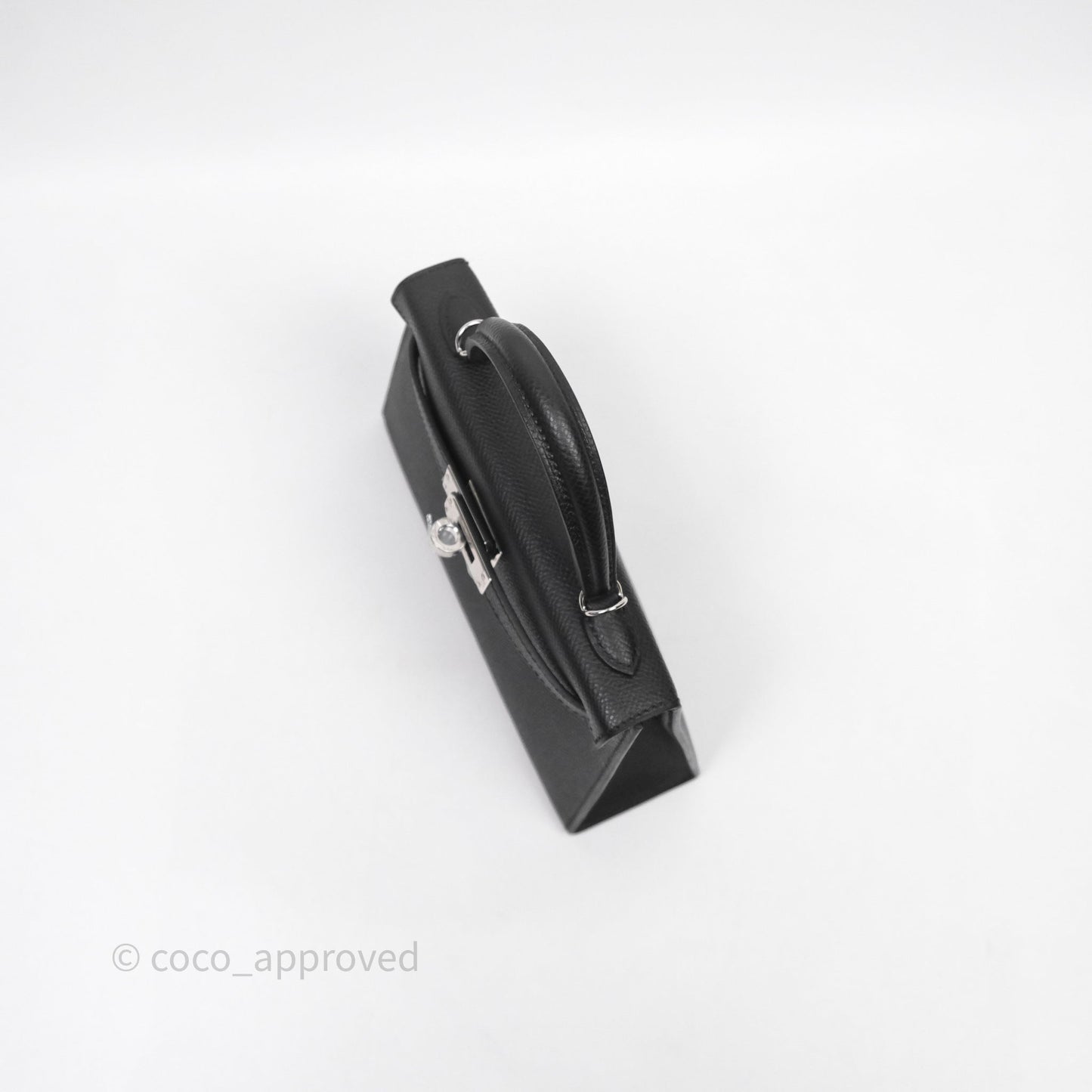 Hermès Mini Kelly Black Noir 89 Epsom Palladium Hardware