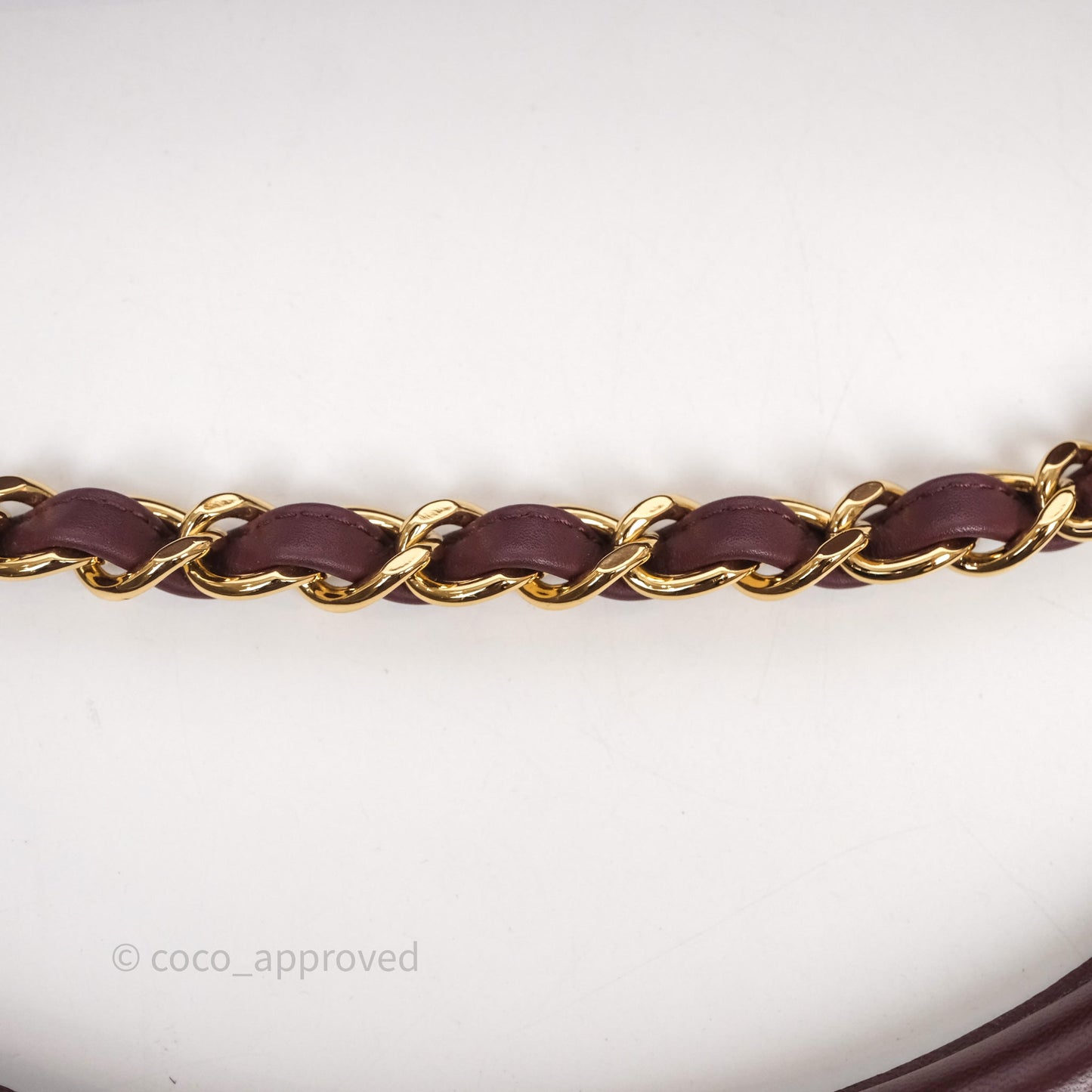 Chanel Quilted Shoulder Flap Bag Red Burgundy Lambskin Gold Hardware