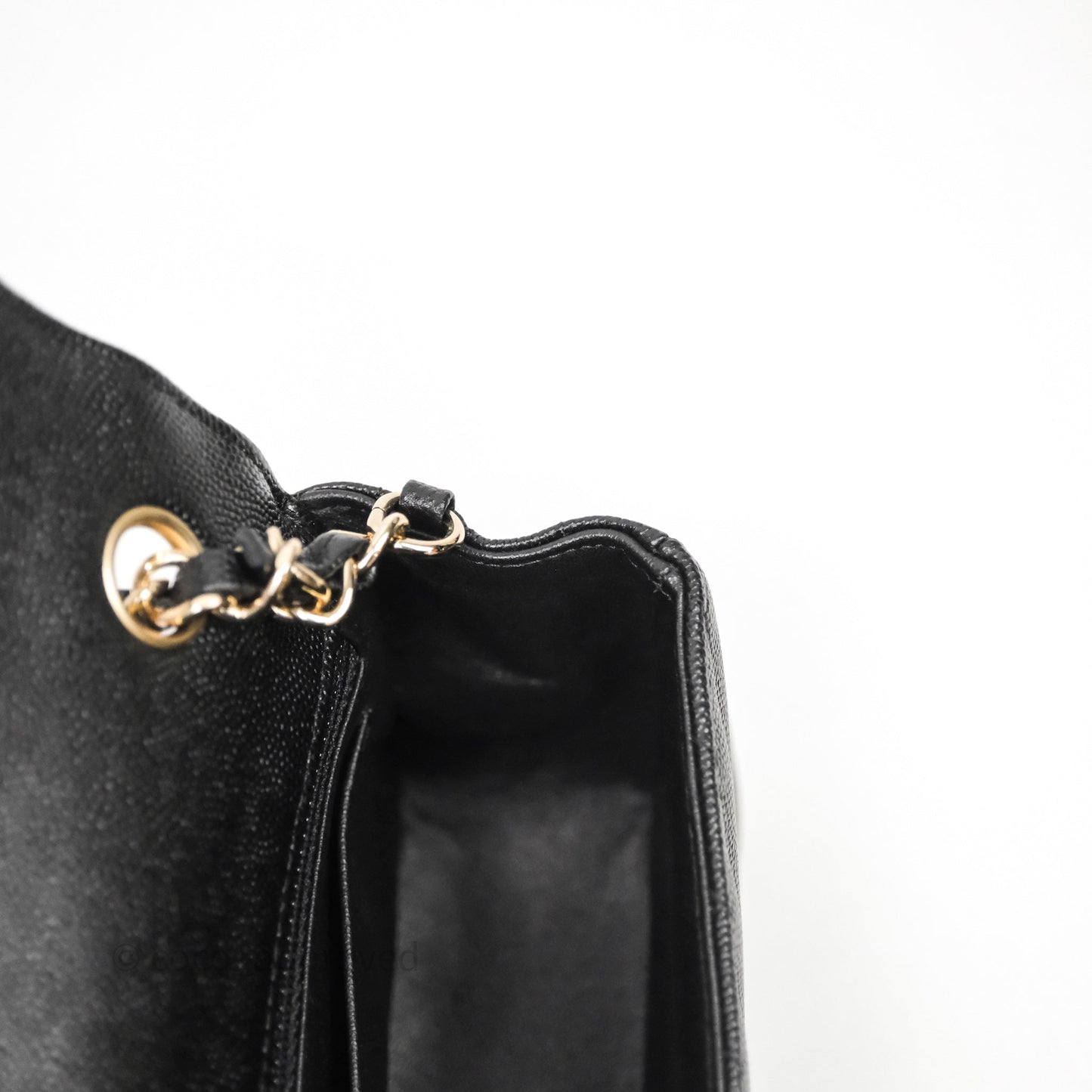 Chanel Quilted Mini Rectangular Black Caviar Gold Hardware