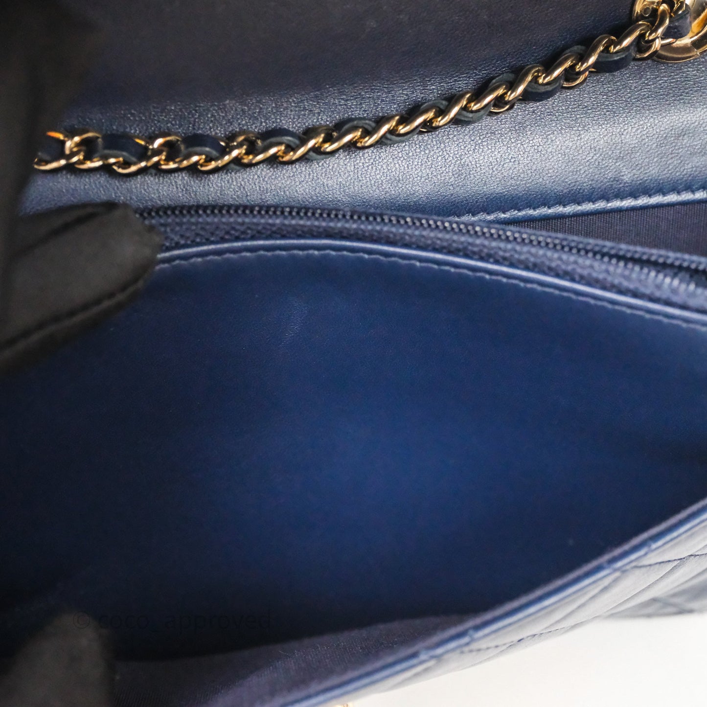Chanel Trendy CC WOC Wallet On Chain Navy Lambskin Gold Hardware