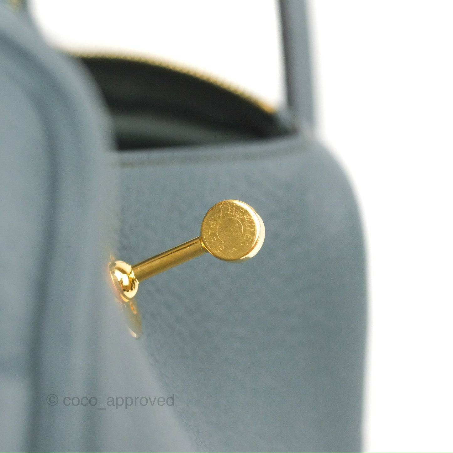 Hermès Mini Lindy 20 Bleu Orage Clemence Gold Hardware