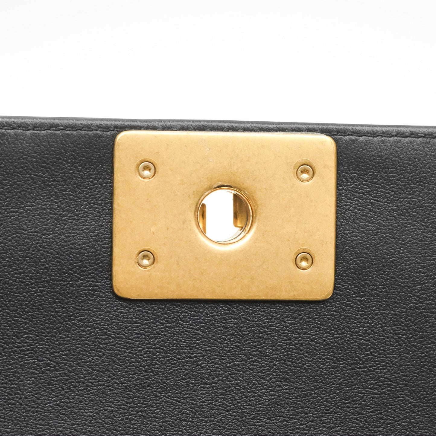 Chanel Small Boy Black Calfskin Gold Hardware