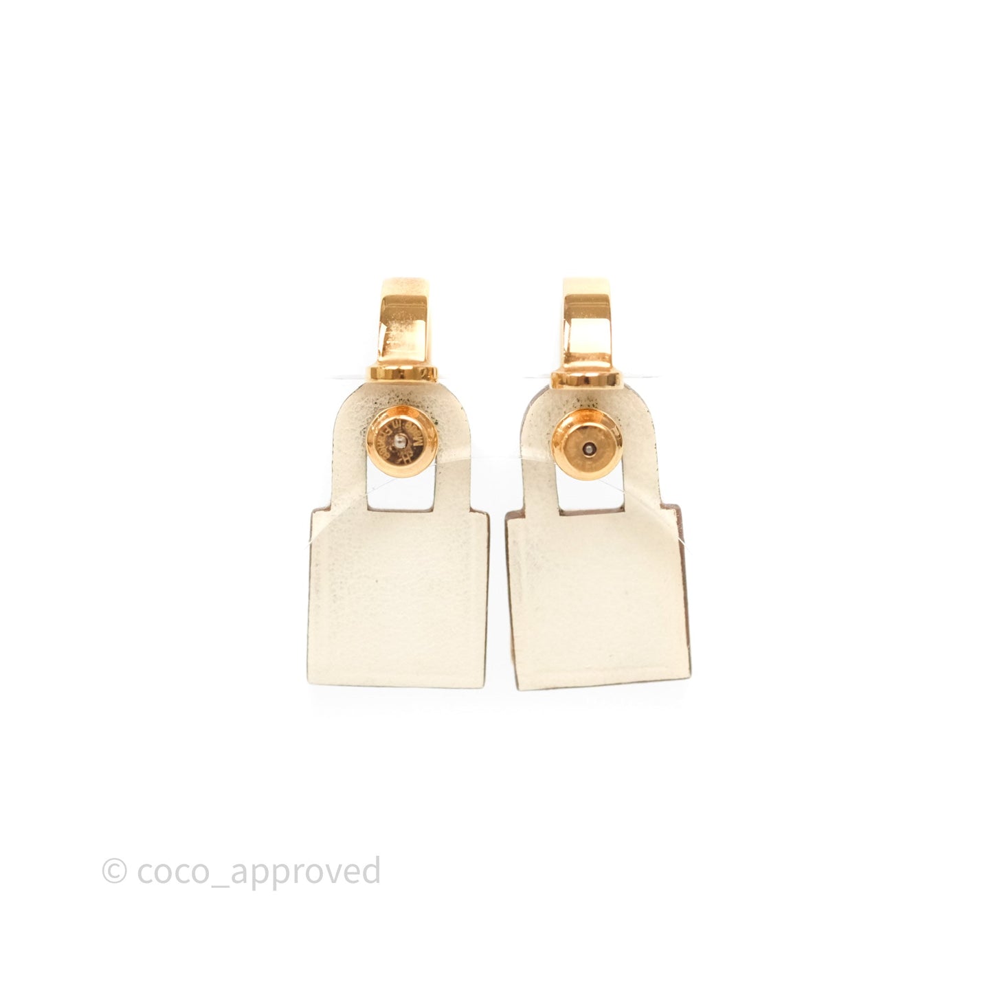 Hermès O'Kelly Earrings Nata I2 Swift Rose Gold Hardware