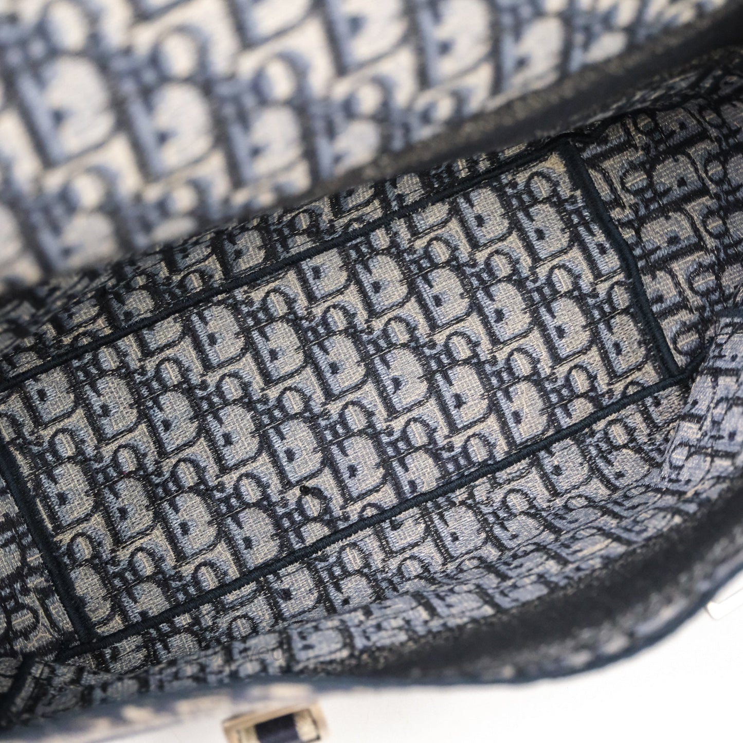 Christian Dior Medium DiorCamp Messenger Bag Oblique Embroidery Blue