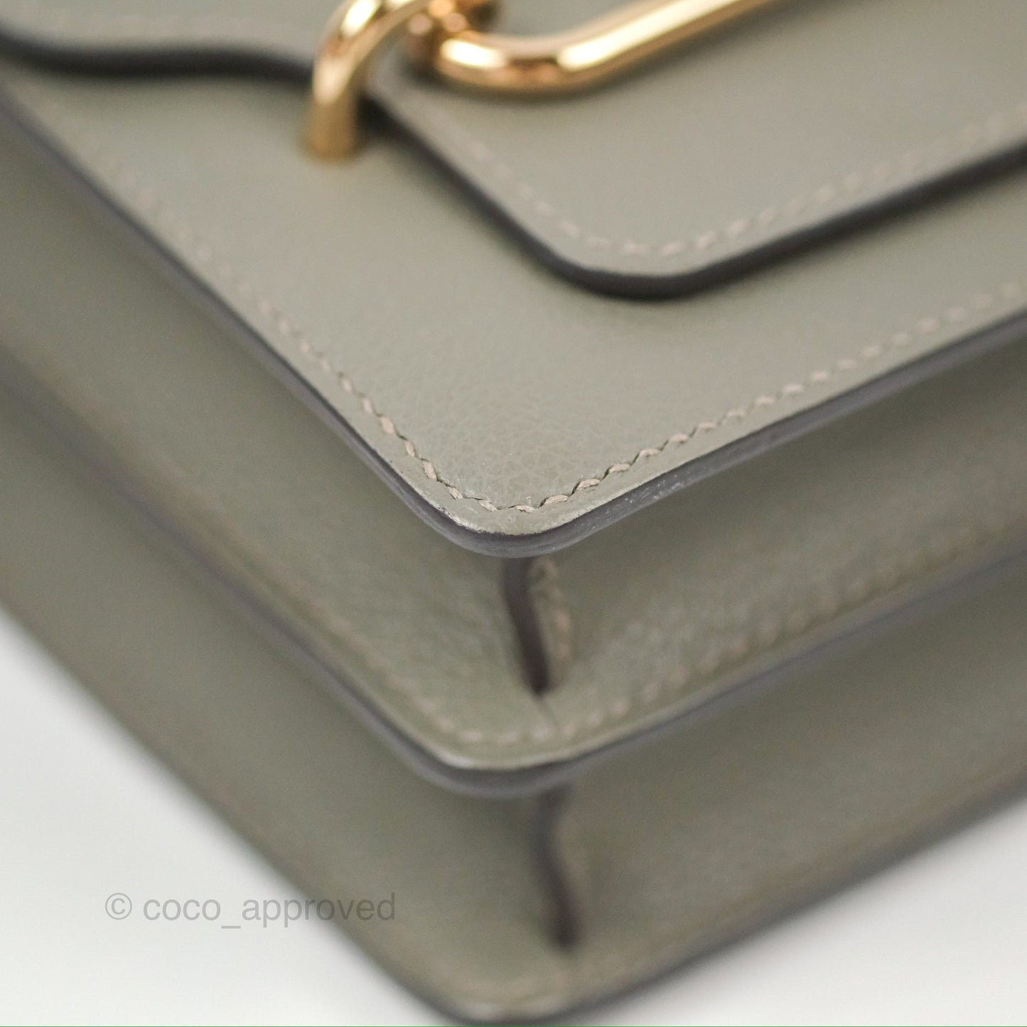 Hermès Roulis Mini 18 Gris Meyer 0L Evercolor Permabrass Hardware