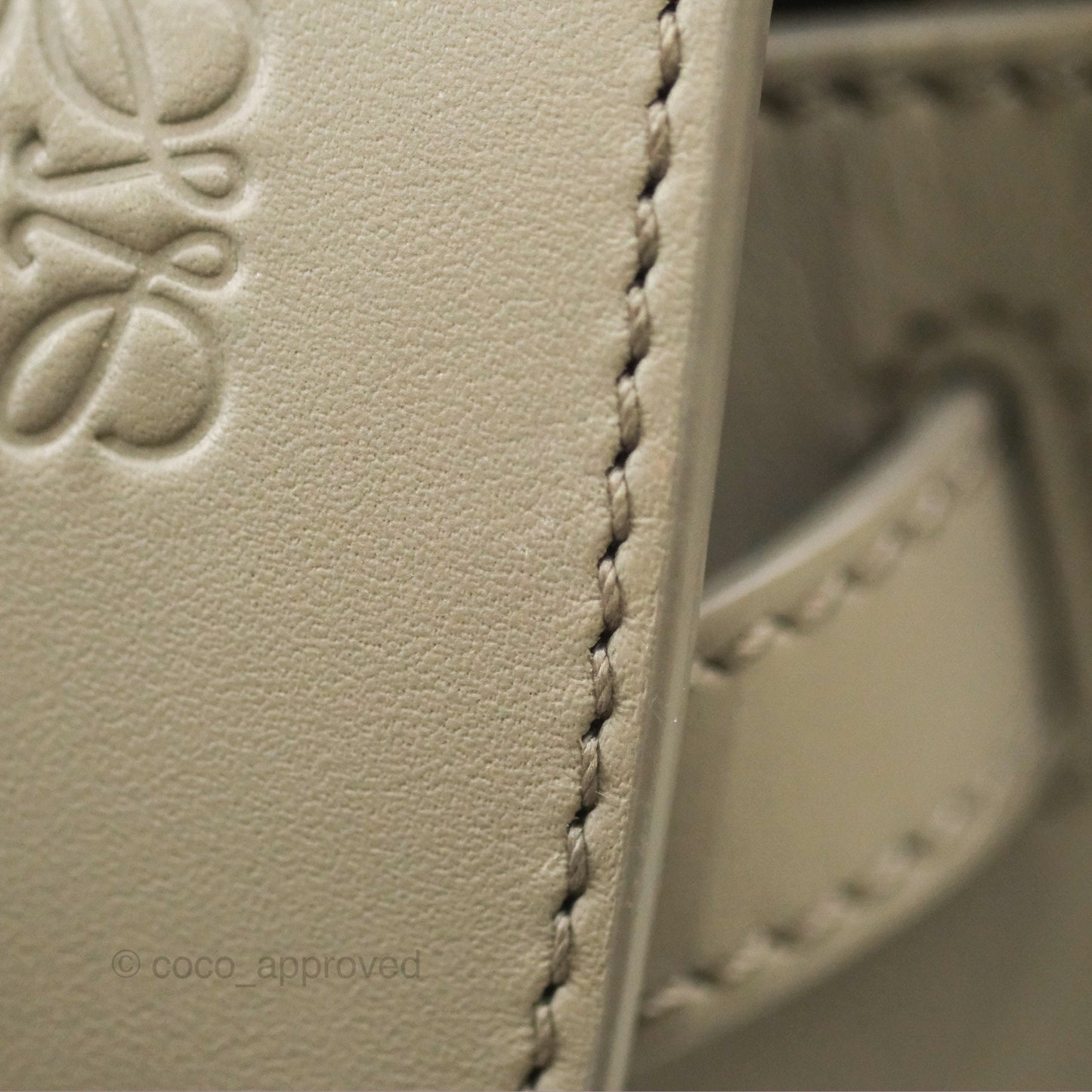 Loewe Mini Gate Dual Bag in Soft Calfskin & Jacquard Strap Light Grey