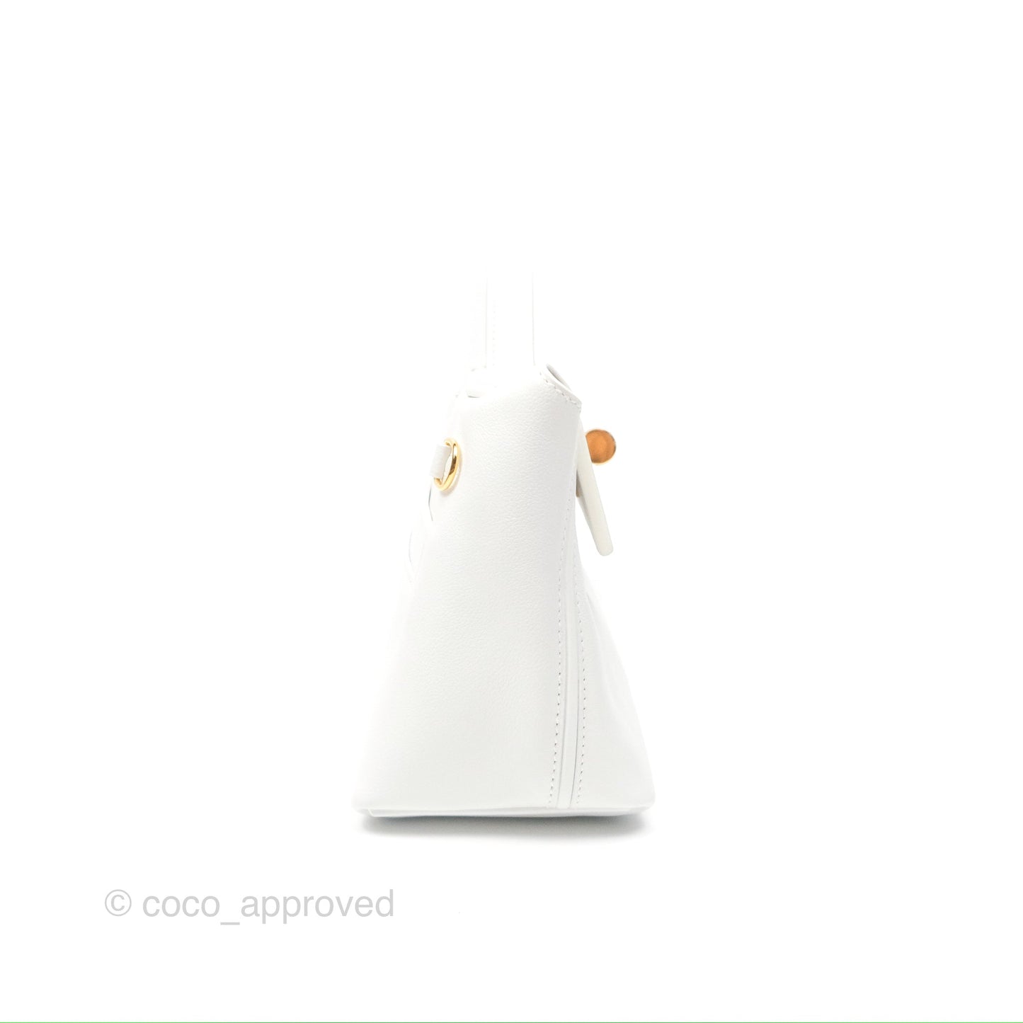 Hermès 24/24 21 Mini New White Evercolor/ Swift Gold Hardware