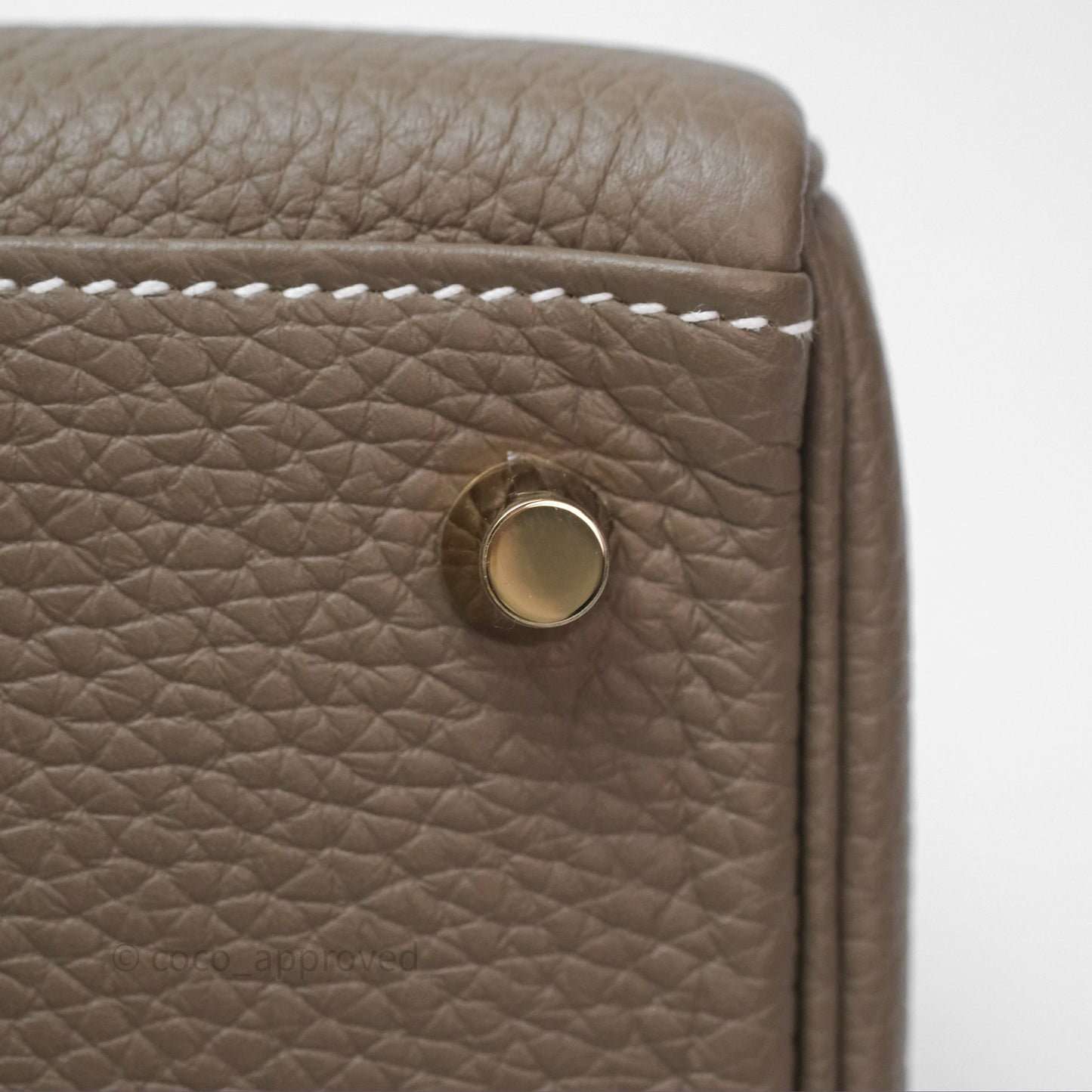 Hermès Kelly II 28 Retourne Etoupe 18 Clemence Gold Hardware