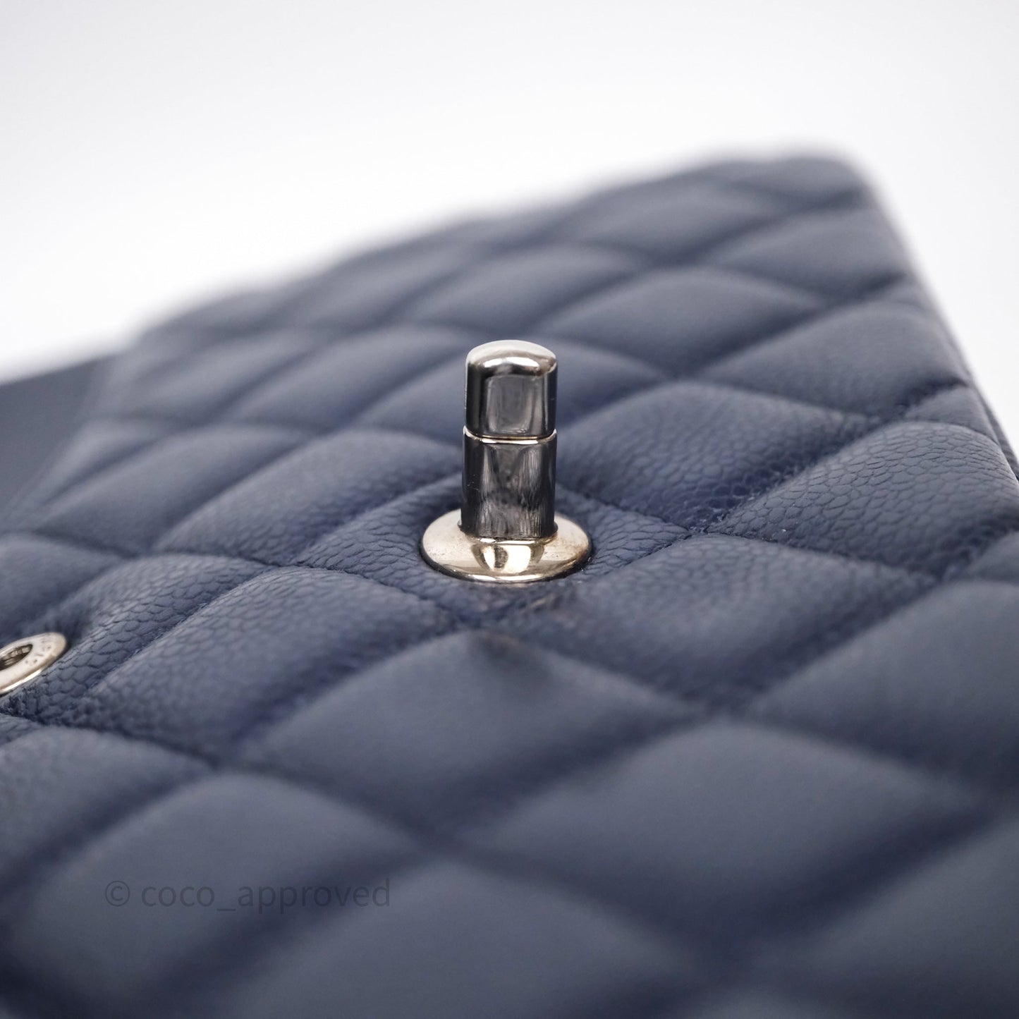 Chanel Jumbo Double Flap Navy Caviar Silver Hardware⁣⁣