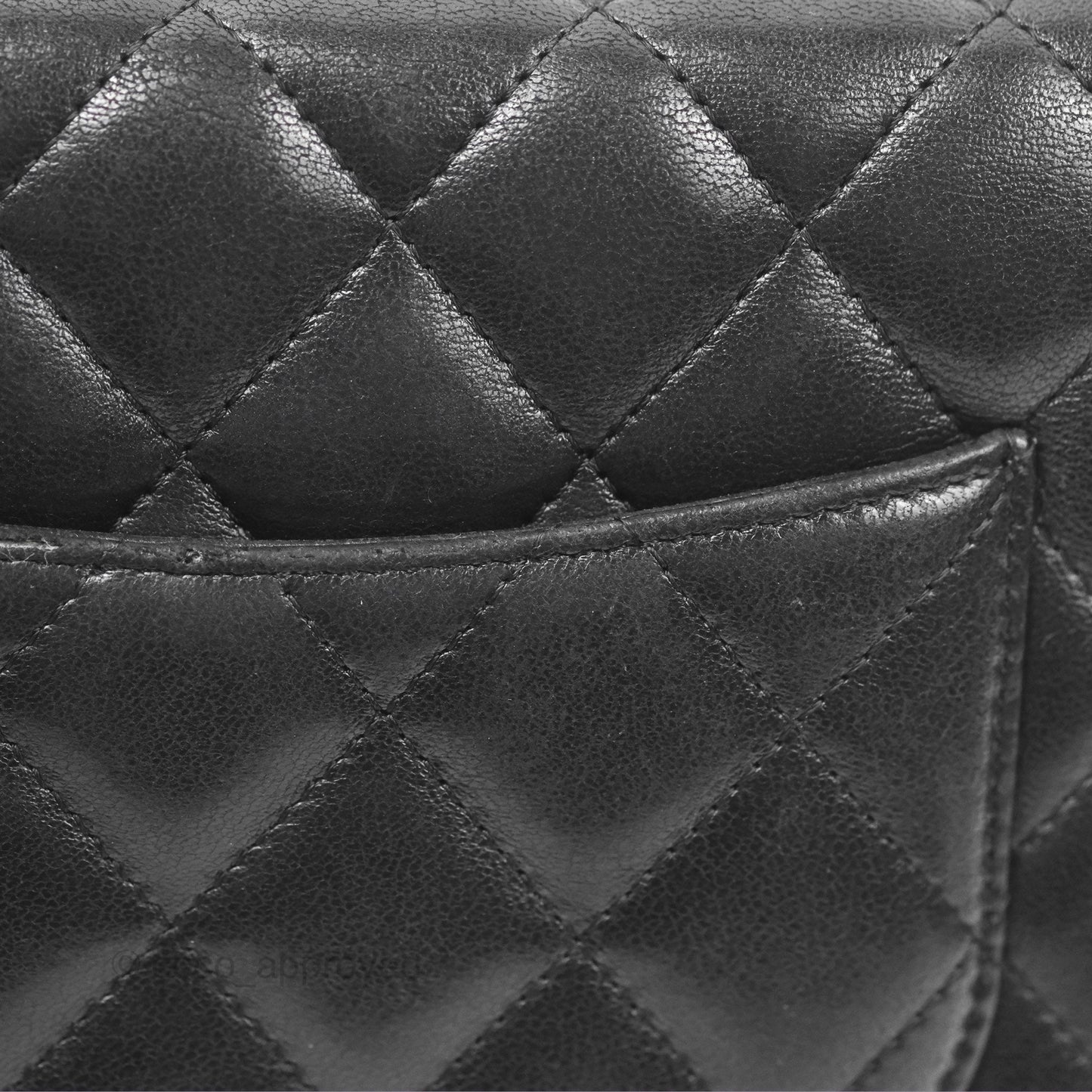 Chanel Quilted Classic Wallet On Chain WOC Black Lambskin Silver Hardware