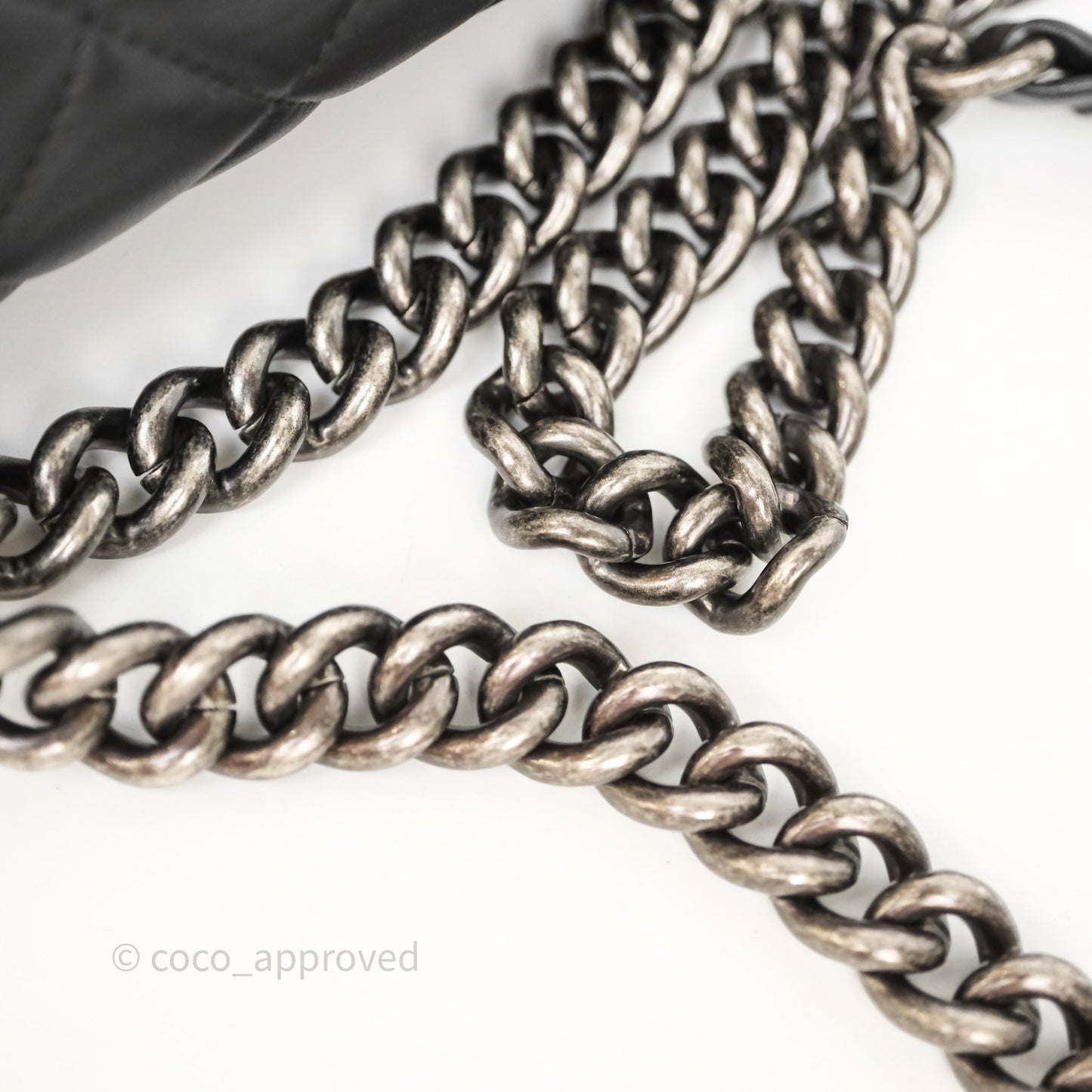 Chanel Quilted Medium Boy Black Lambskin Ruthenium Hardware