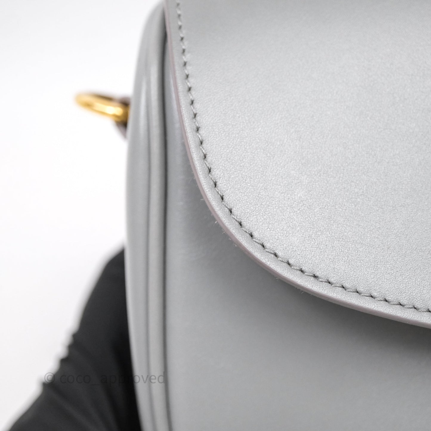 Christian Dior Medium Bobby Flap Grey Box Calfskin
