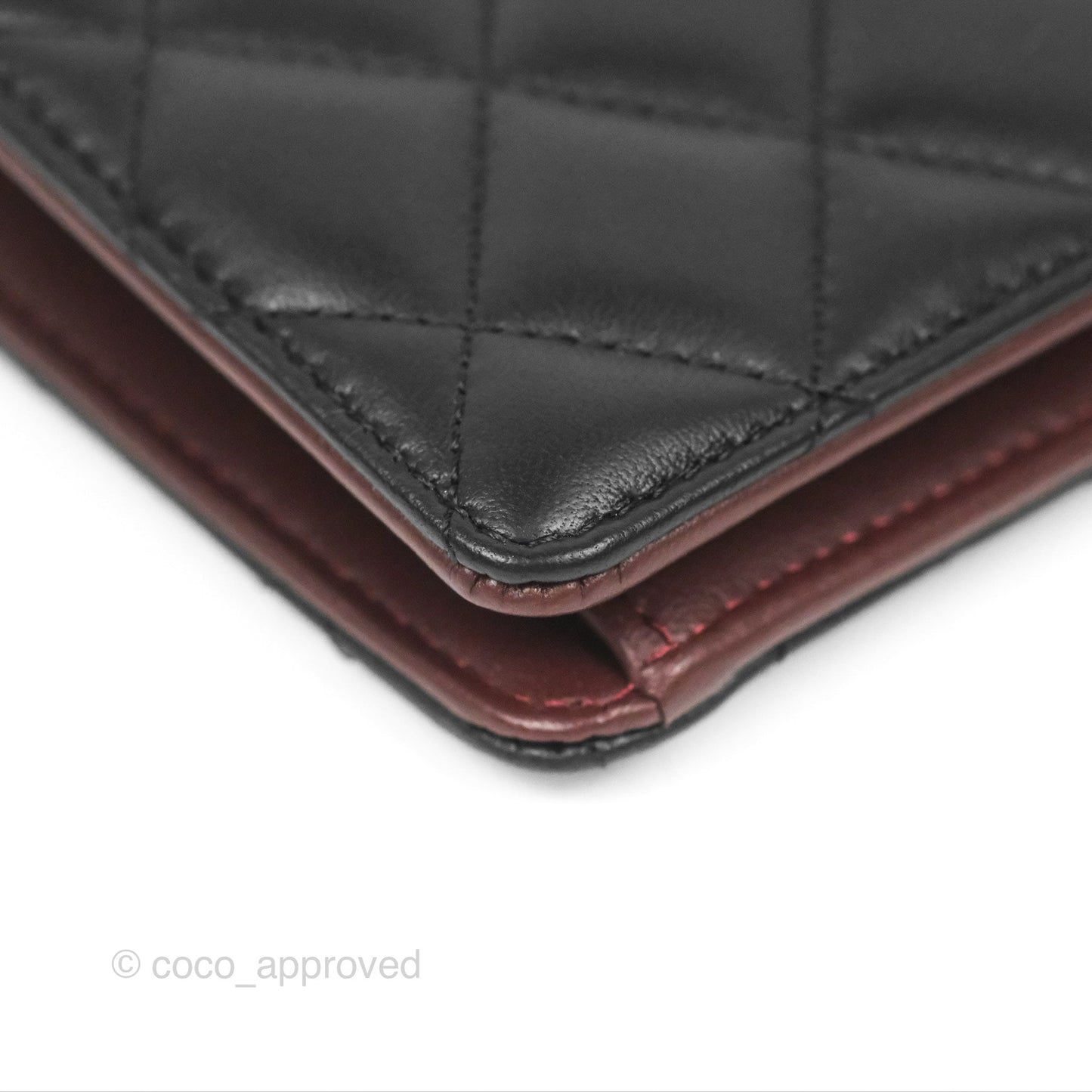 Chanel Classic Quilted Long Wallet Black Lambskin Silver Hardware