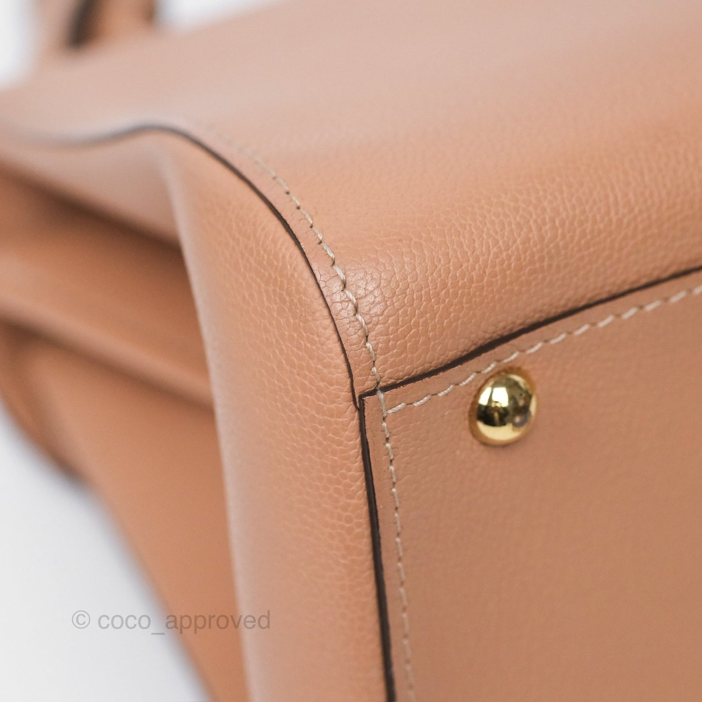 Delvaux Mini Brillant Bag Nude Grained Calfskin Gold Hardware